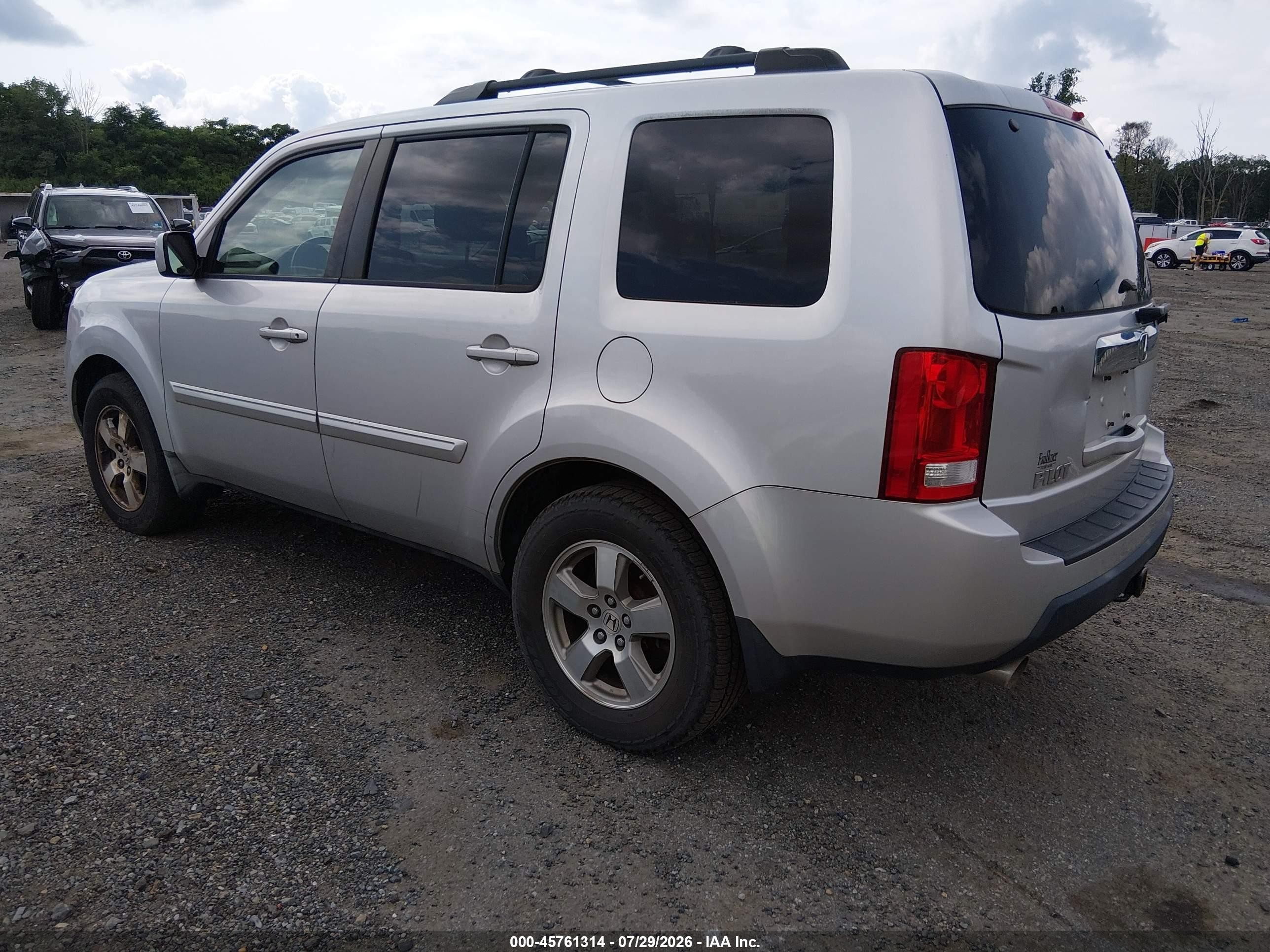 2009 Honda Pilot Ex-l Silver vin: 5FNYF48699B013975