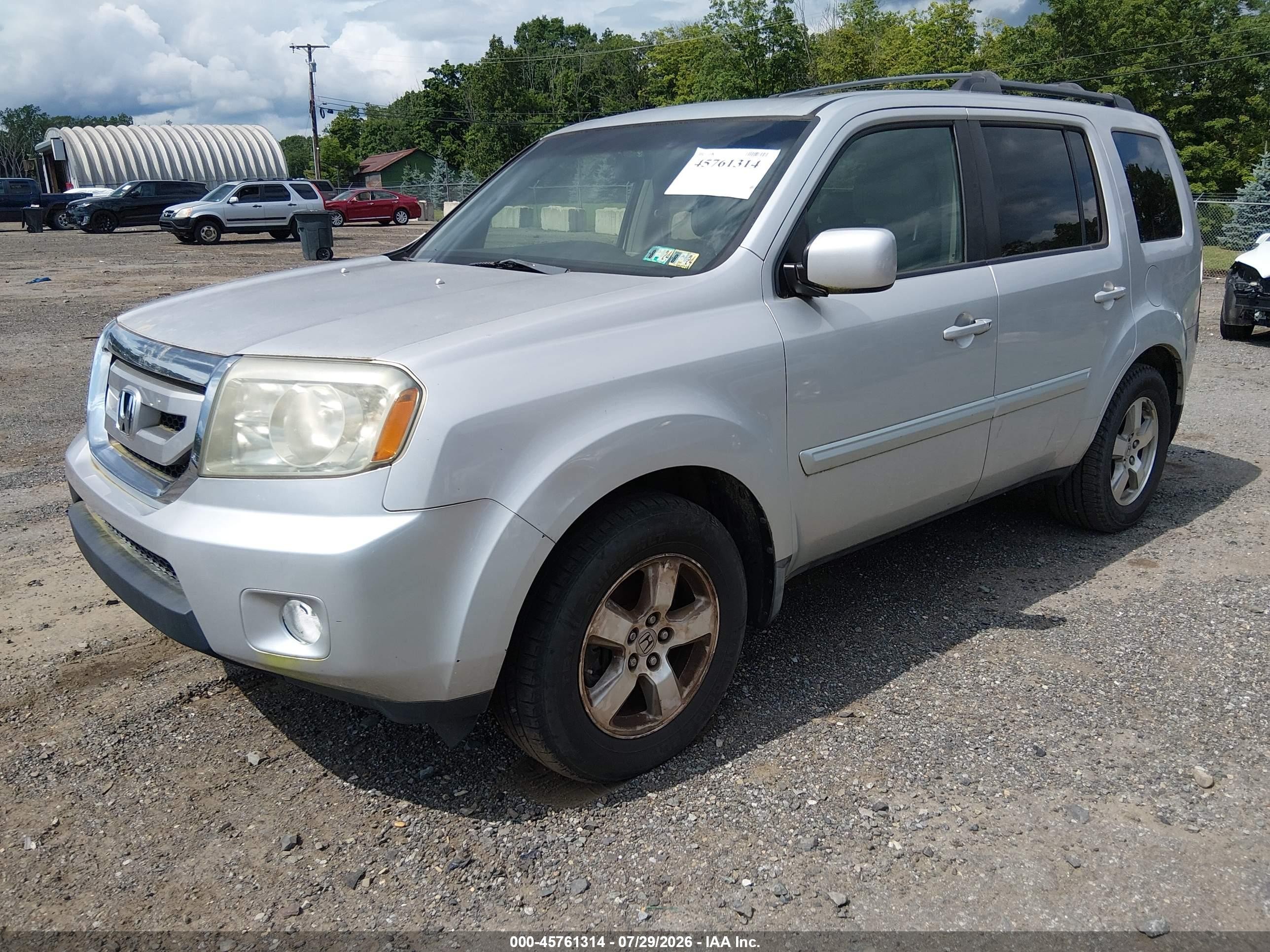 2009 Honda Pilot Ex-l Silver vin: 5FNYF48699B013975