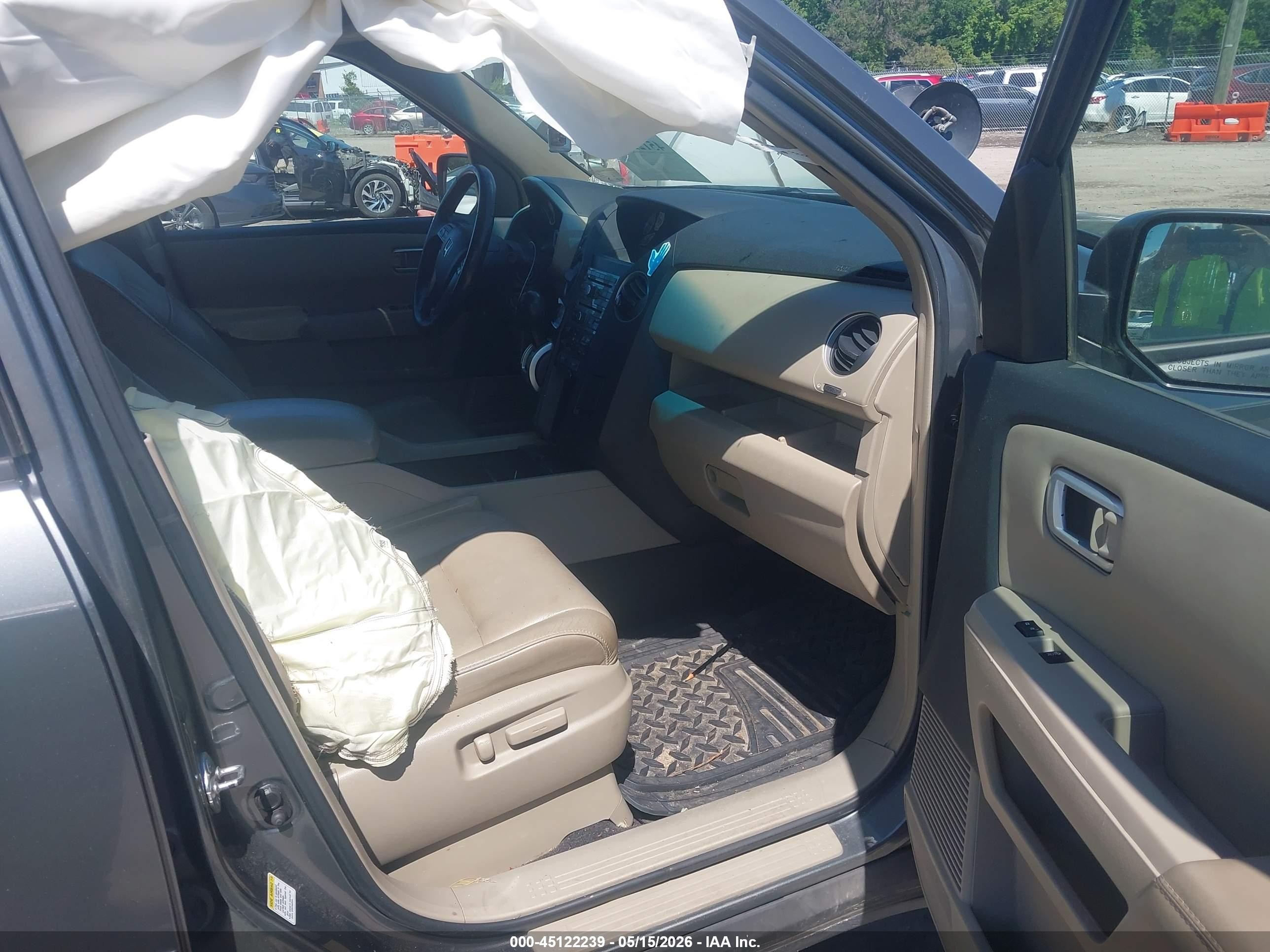 2009 Honda Pilot Ex-l Gray vin: 5FNYF48699B021218