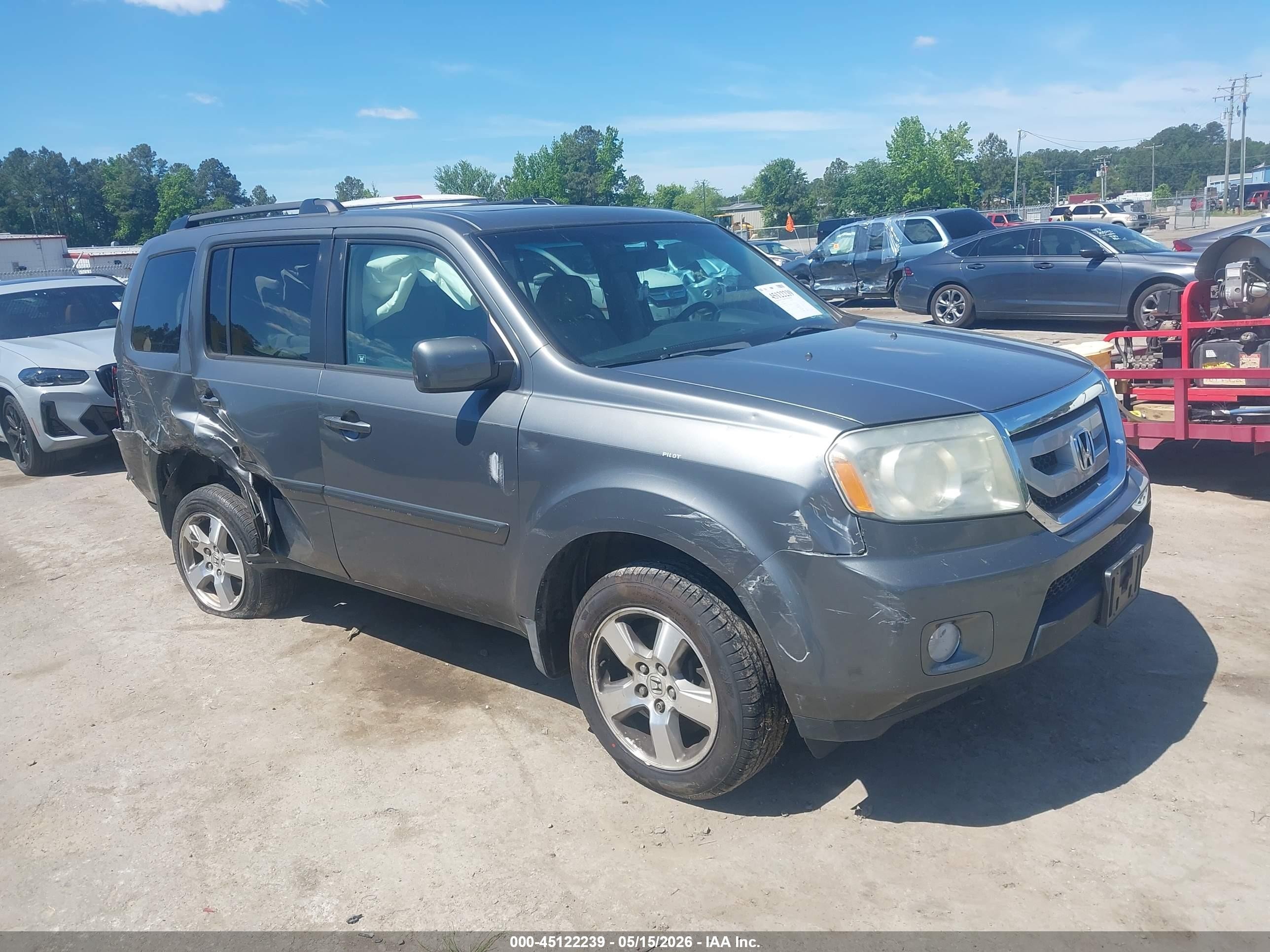 2009 Honda Pilot Ex-l Gray vin: 5FNYF48699B021218
