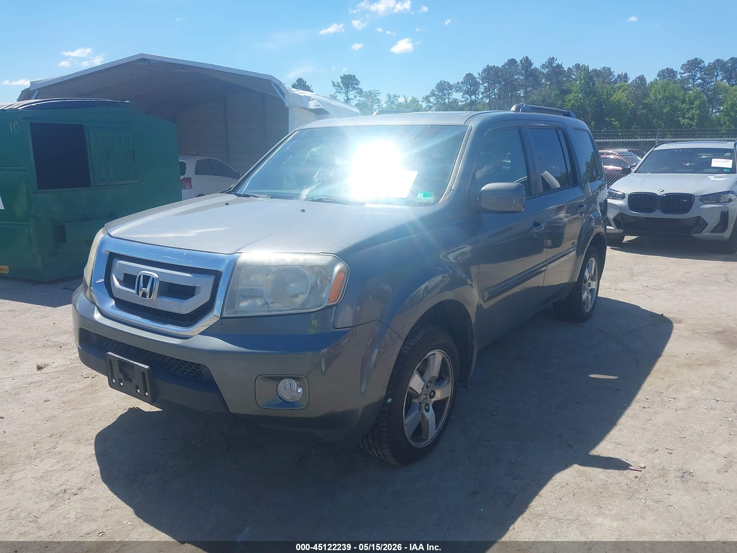2009 Honda Pilot Ex-l Gray vin: 5FNYF48699B021218