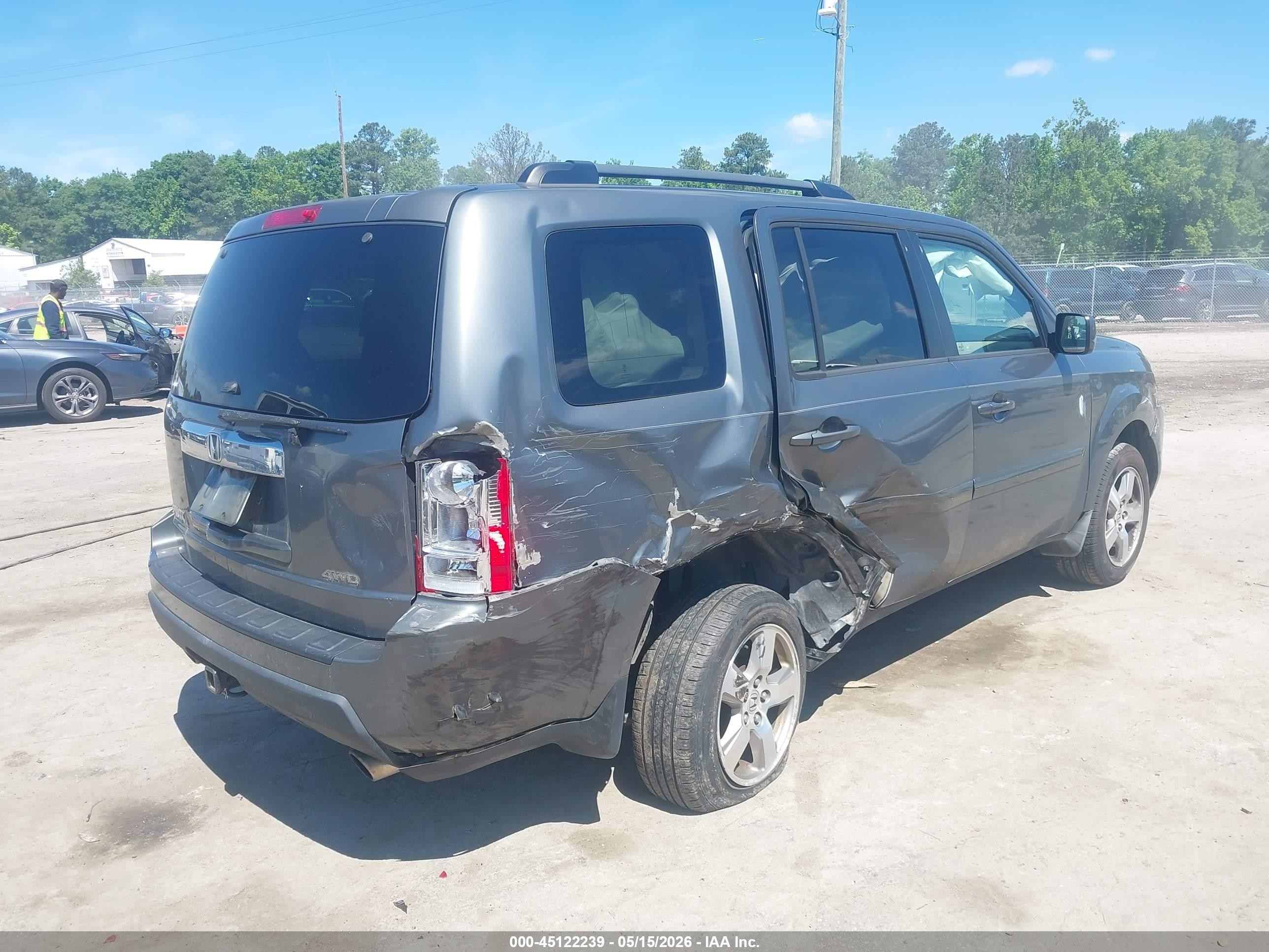 2009 Honda Pilot Ex-l Gray vin: 5FNYF48699B021218