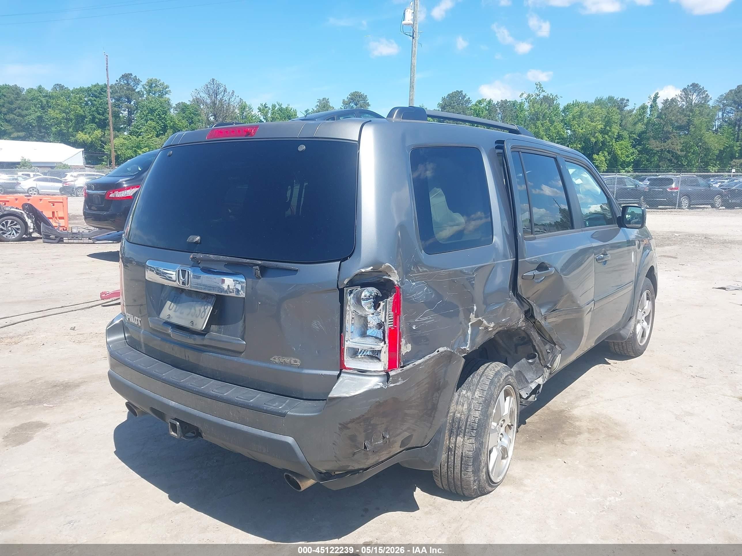 2009 Honda Pilot Ex-l Gray vin: 5FNYF48699B021218