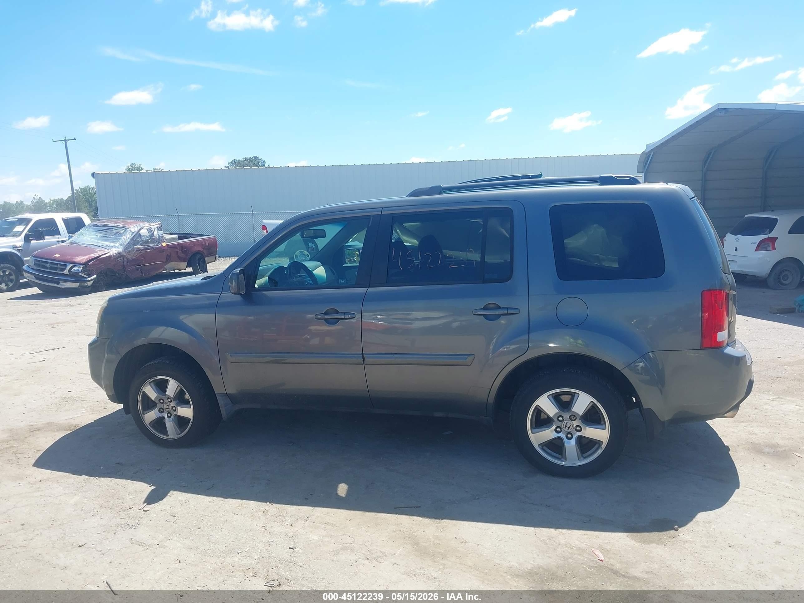 2009 Honda Pilot Ex-l Gray vin: 5FNYF48699B021218