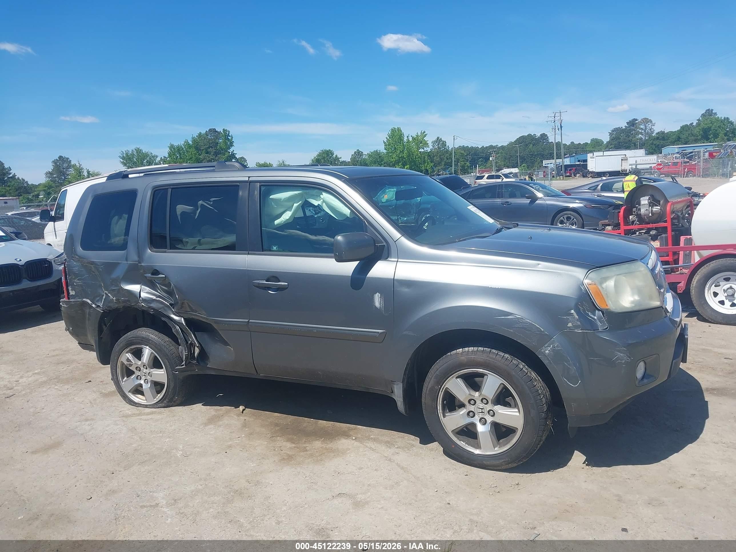 2009 Honda Pilot Ex-l Gray vin: 5FNYF48699B021218