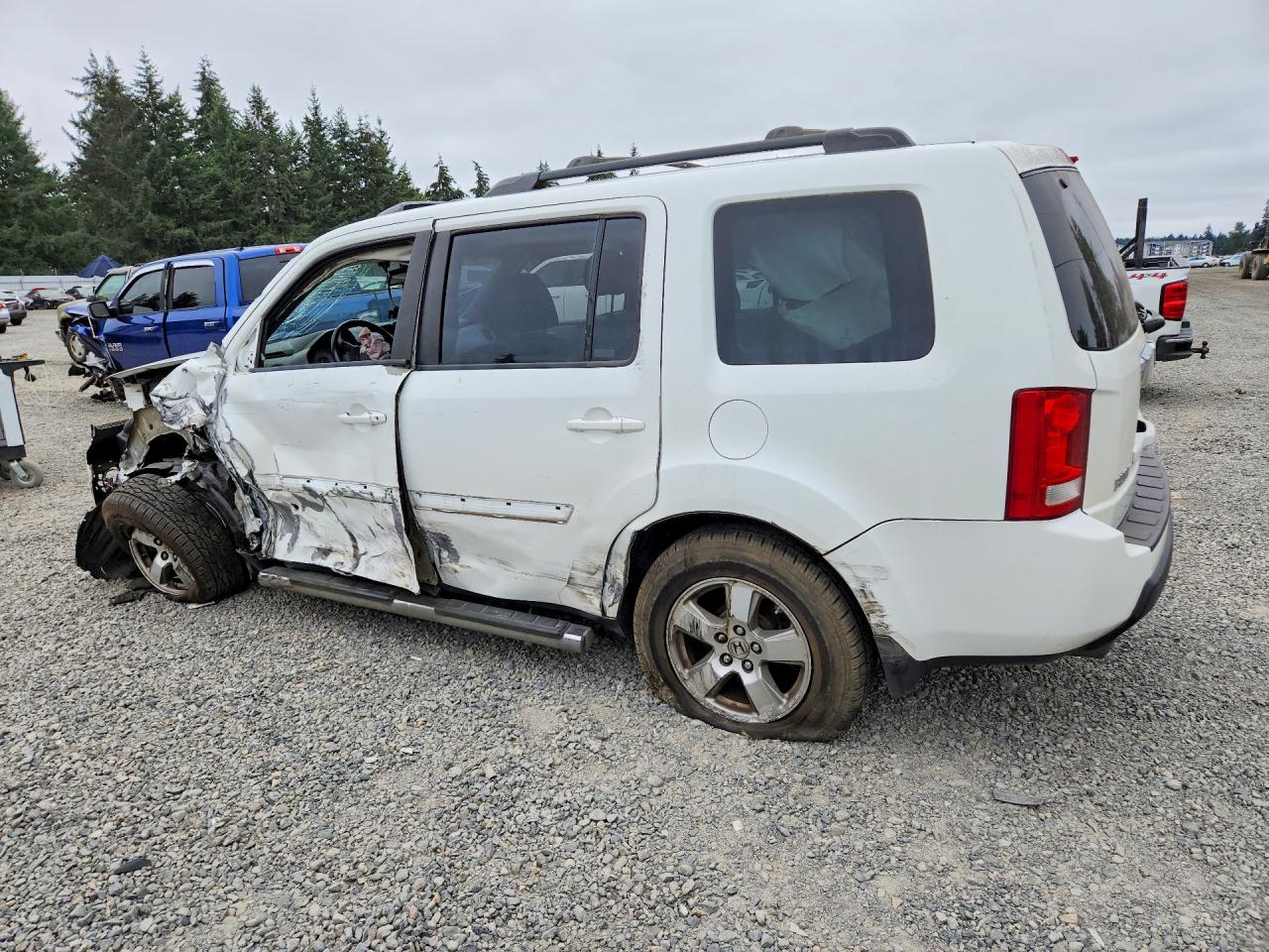 2009 Honda Pilot Exl Белый vin: 5FNYF48699B052419