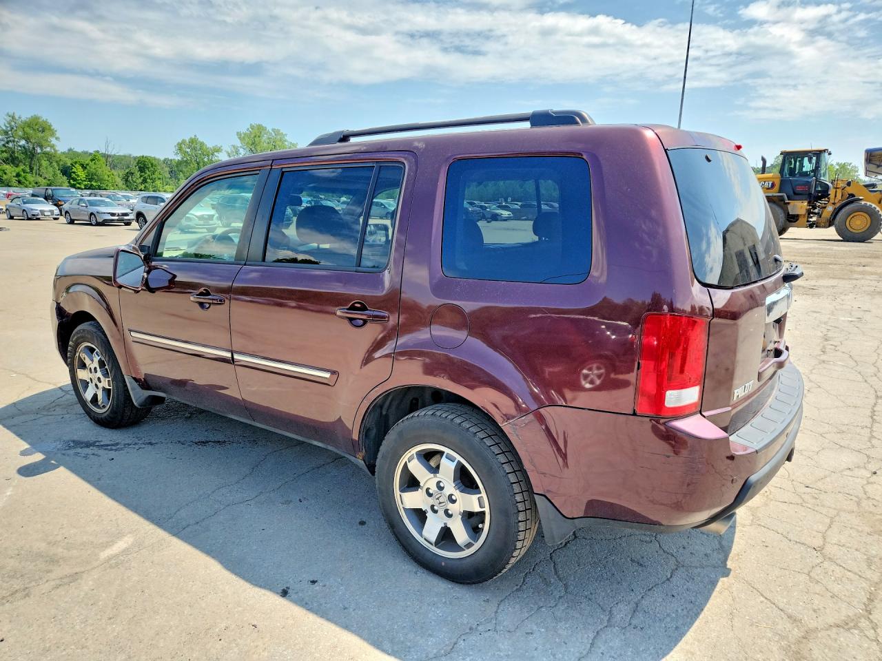 2009 Honda Pilot Touring Burgundy vin: 5FNYF48809B018290