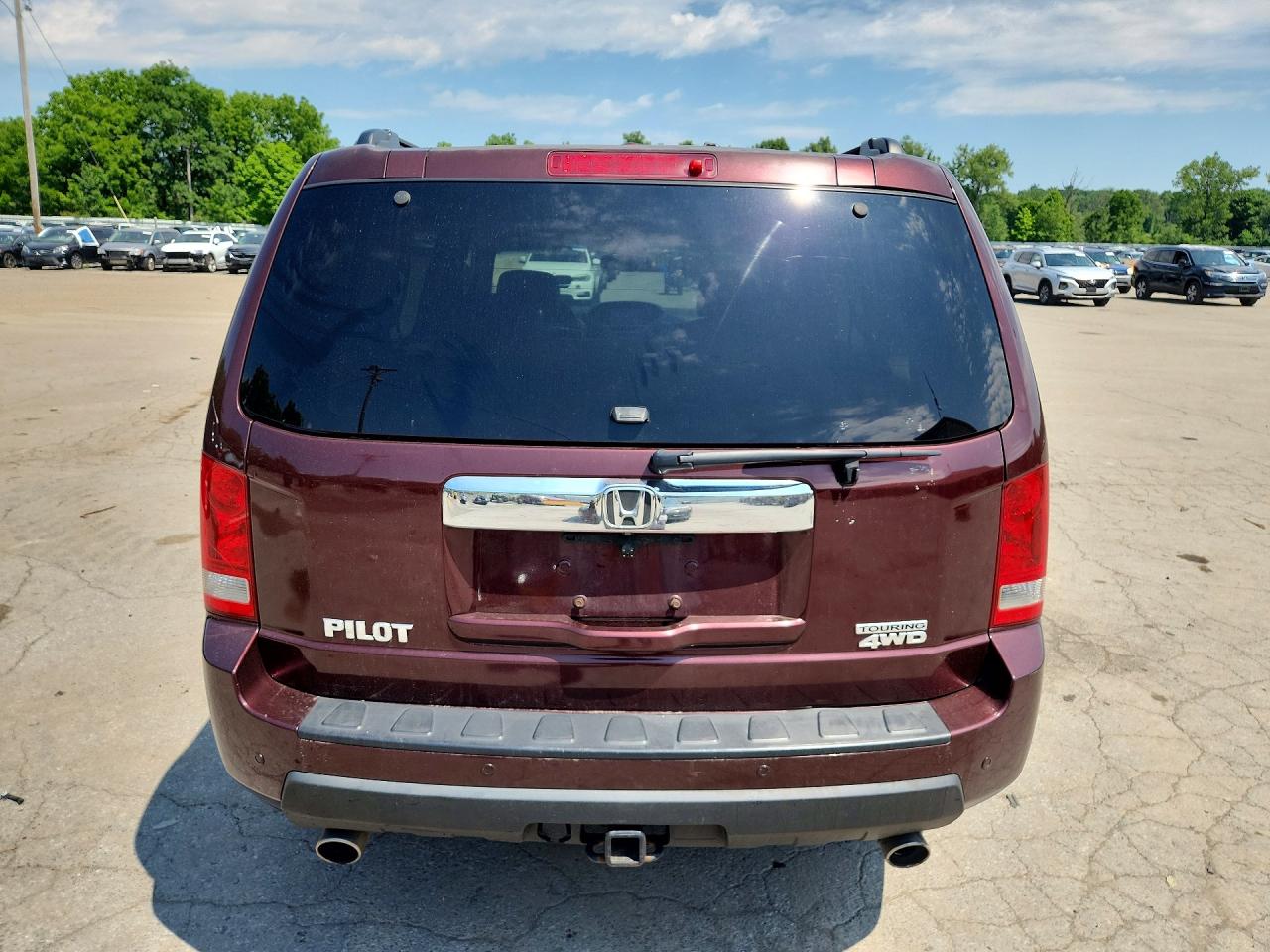 2009 Honda Pilot Touring Burgundy vin: 5FNYF48809B018290