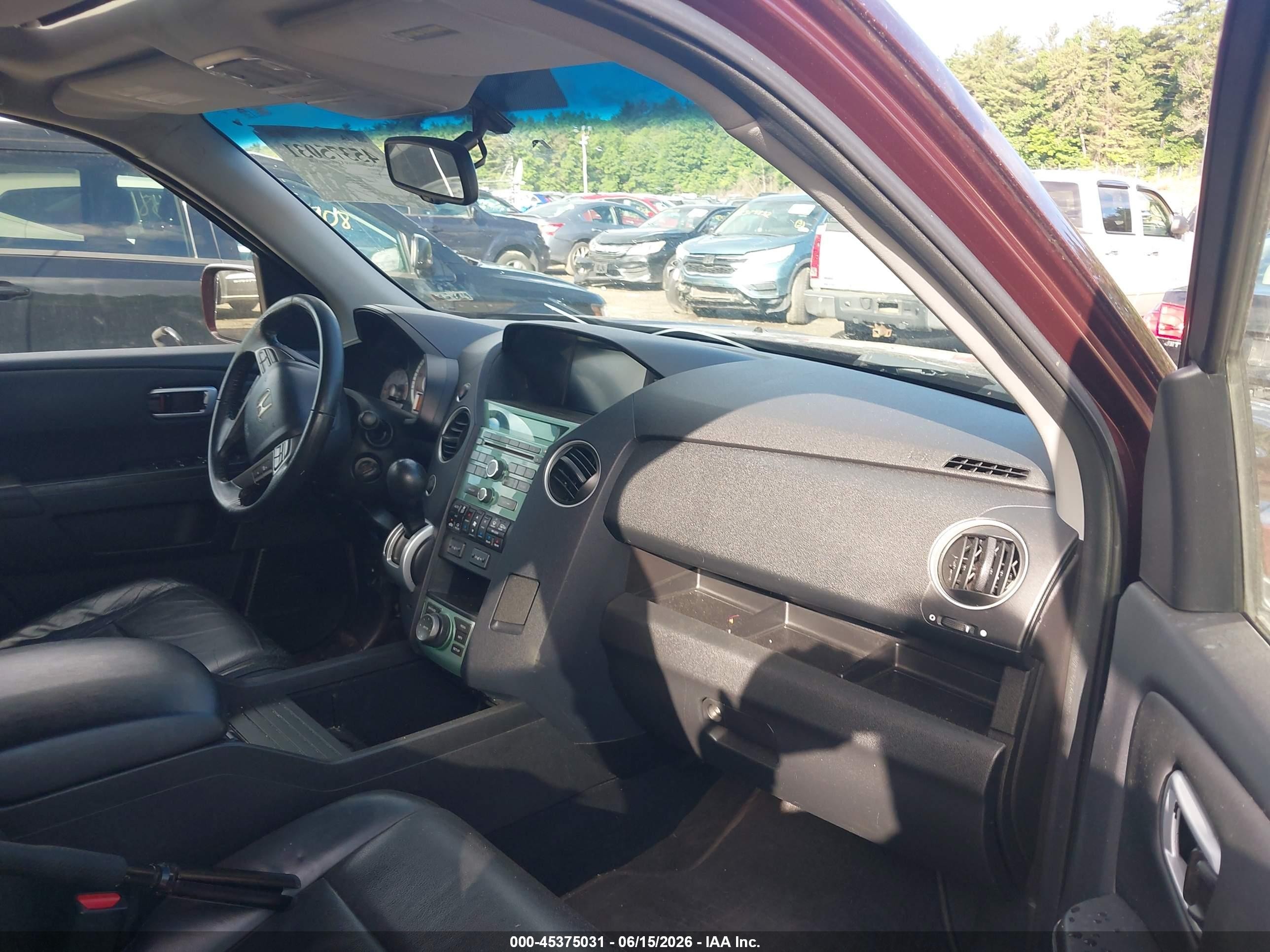 2009 Honda Pilot Touring Maroon vin: 5FNYF48869B010775