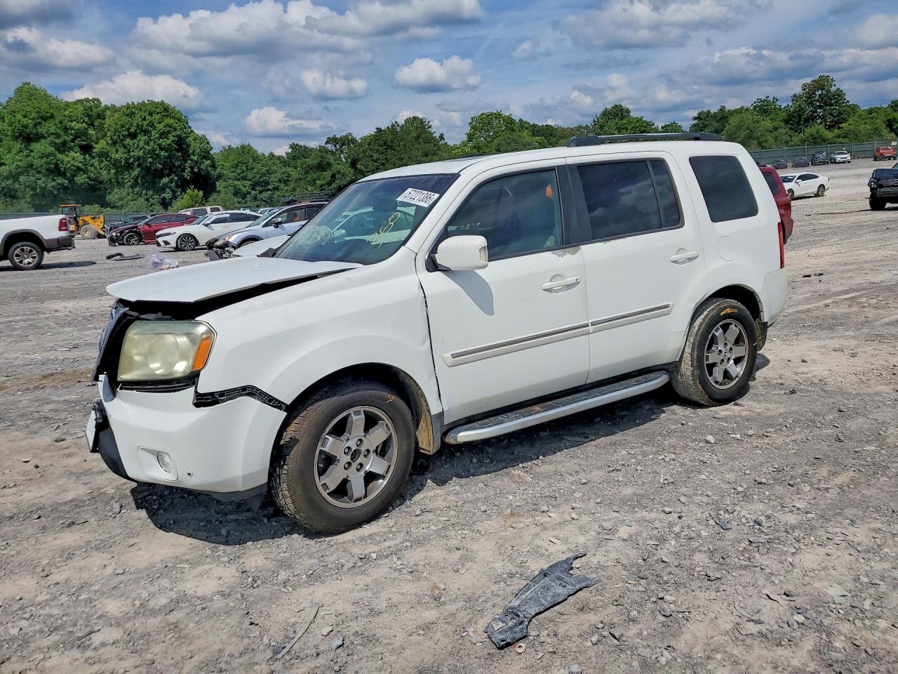 2009 Honda Pilot White vin: 5FNYF48919B029422