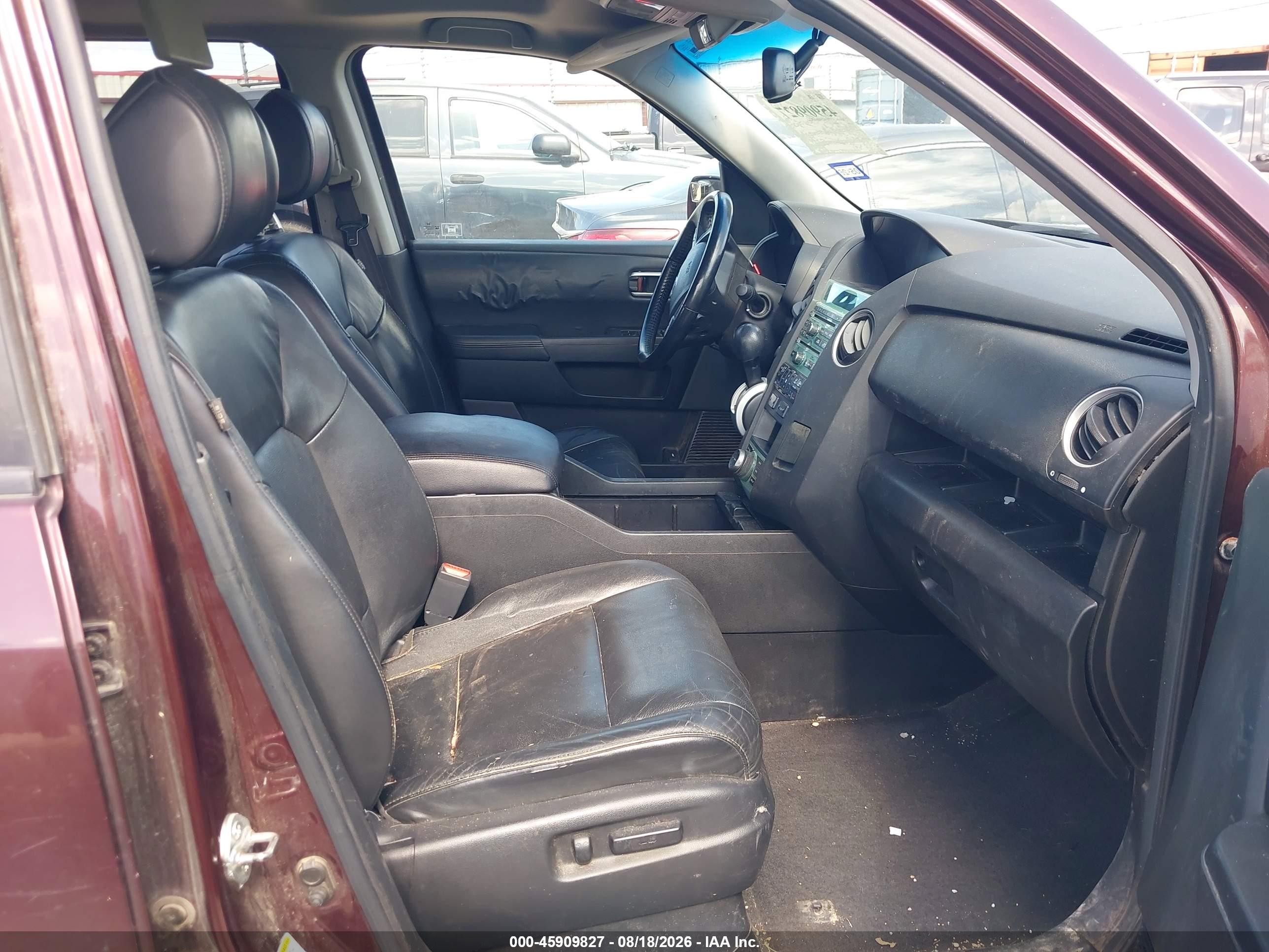 2009 Honda Pilot Touring Темно-бордовый vin: 5FNYF48919B053722