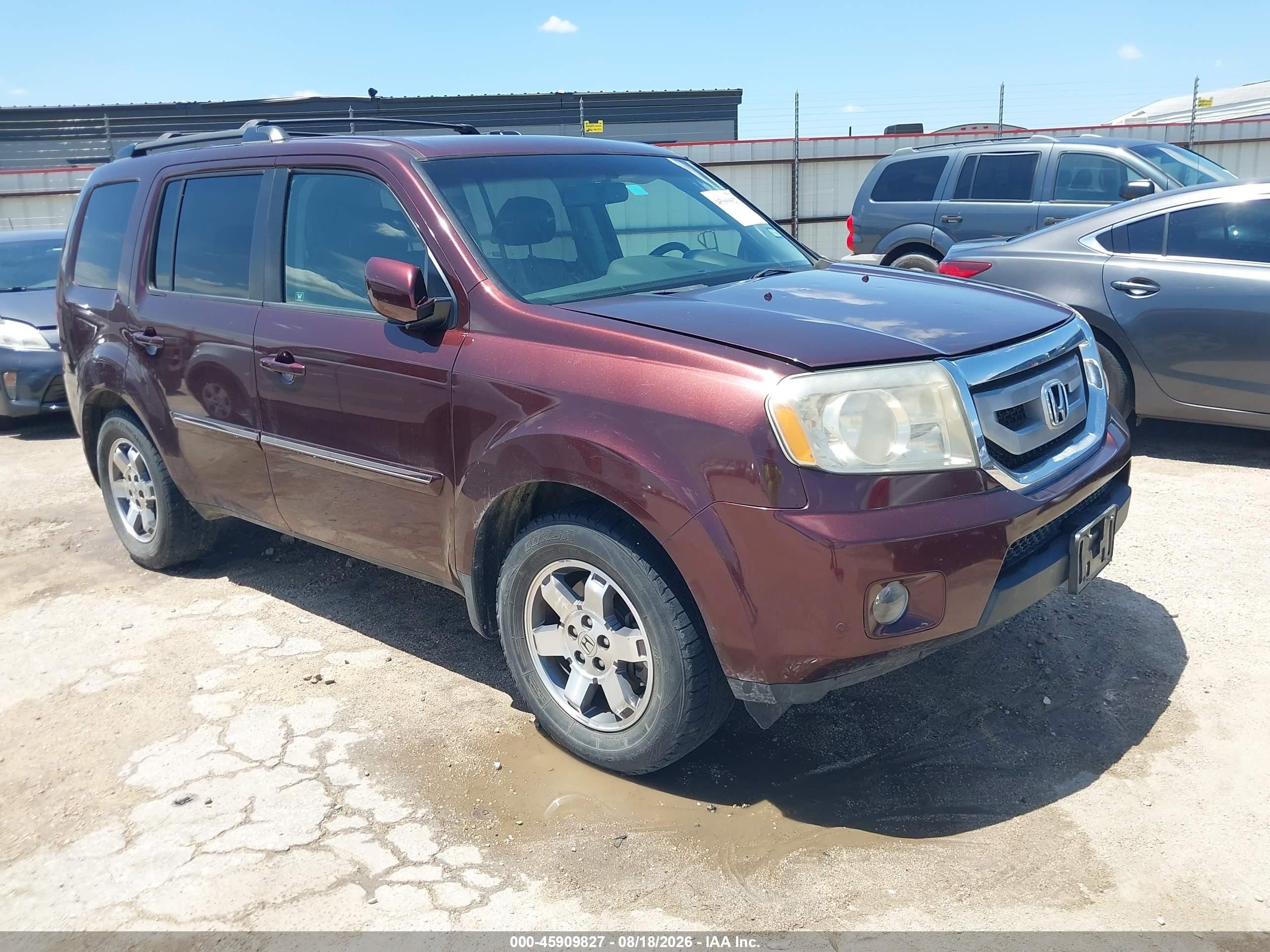 2009 Honda Pilot Touring Maroon vin: 5FNYF48919B053722