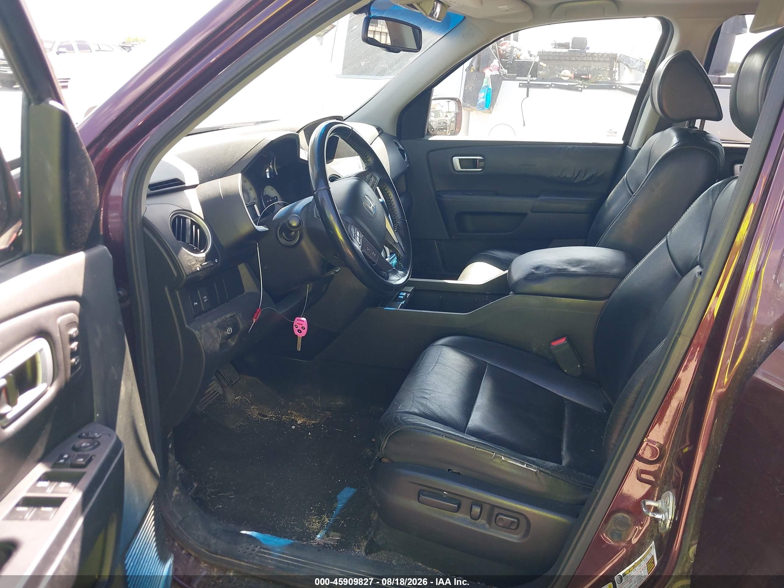 2009 Honda Pilot Touring Темно-бордовый vin: 5FNYF48919B053722