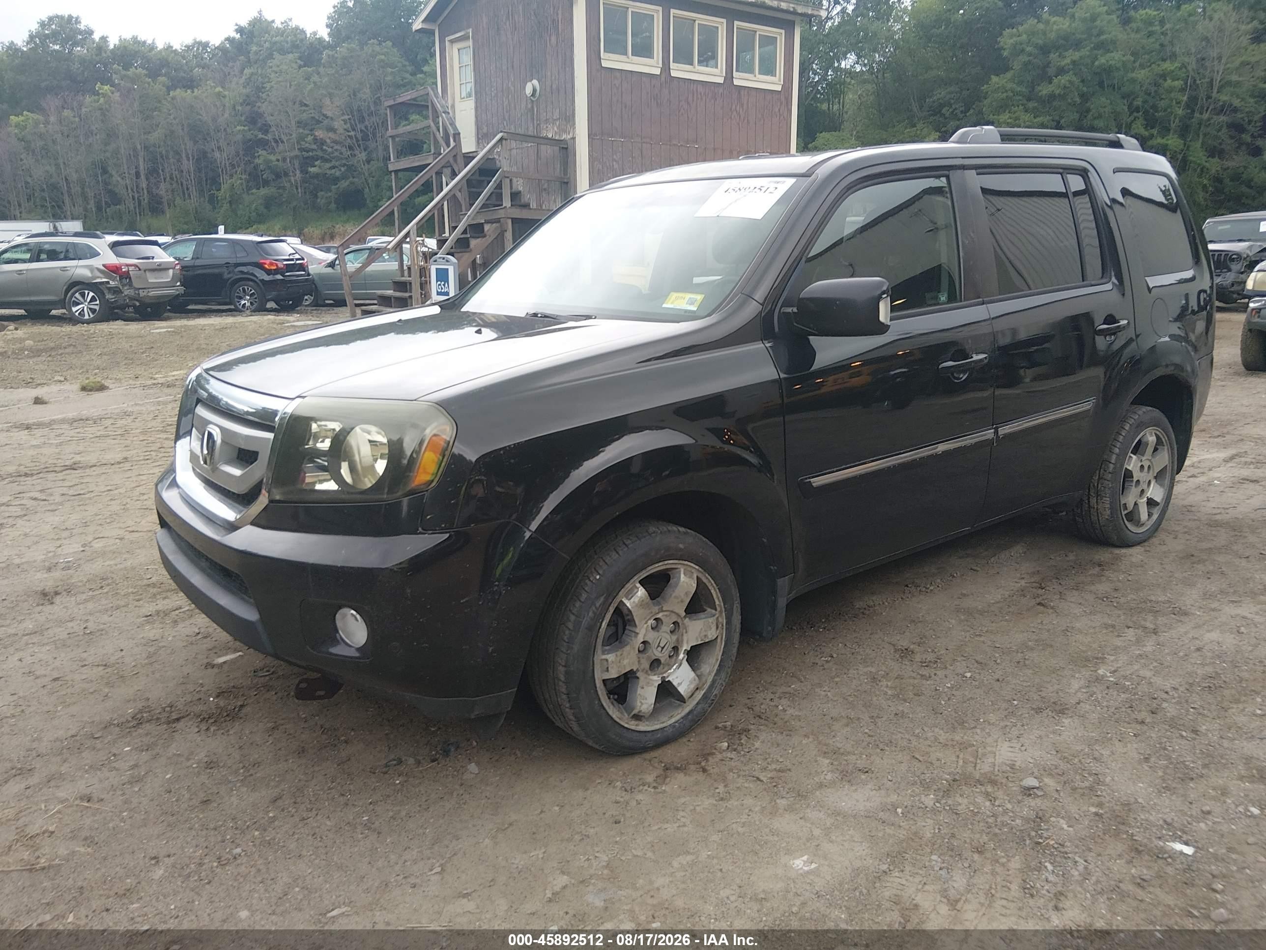 2009 Honda Pilot Touring Black vin: 5FNYF48919B504857