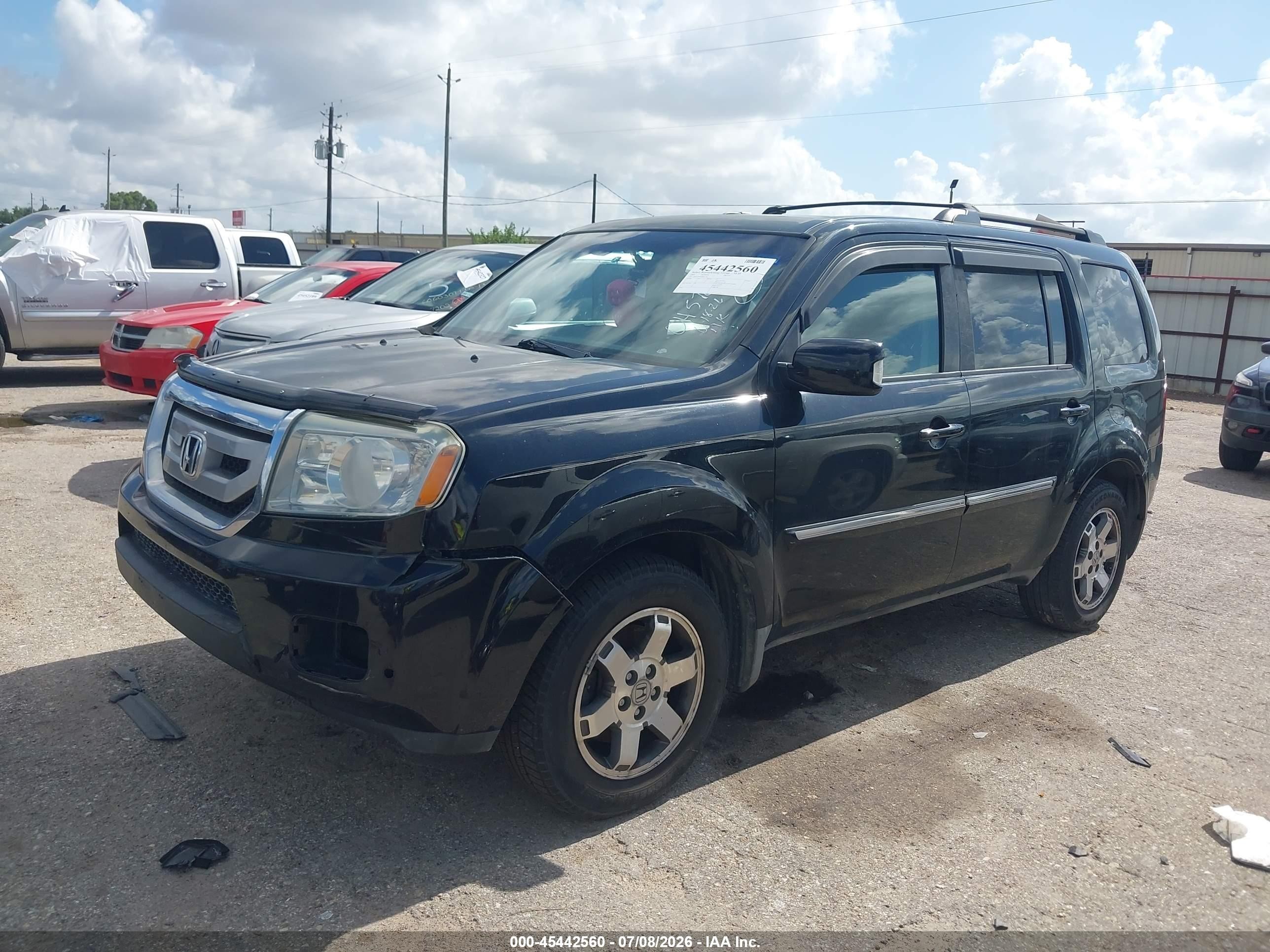 2009 Honda Pilot Touring Black vin: 5FNYF48939B045766