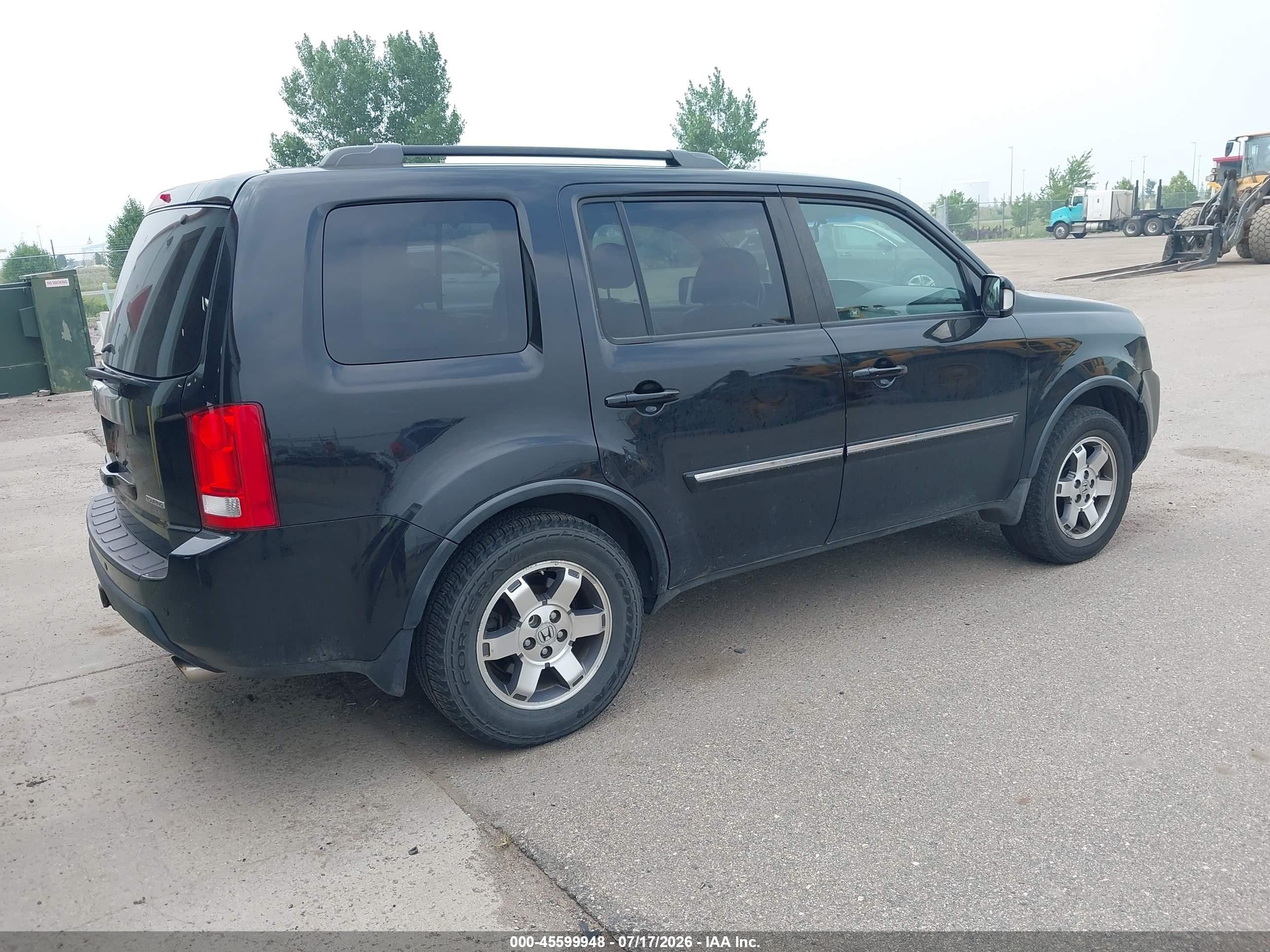 2009 Honda Pilot Touring Black vin: 5FNYF48949B026319