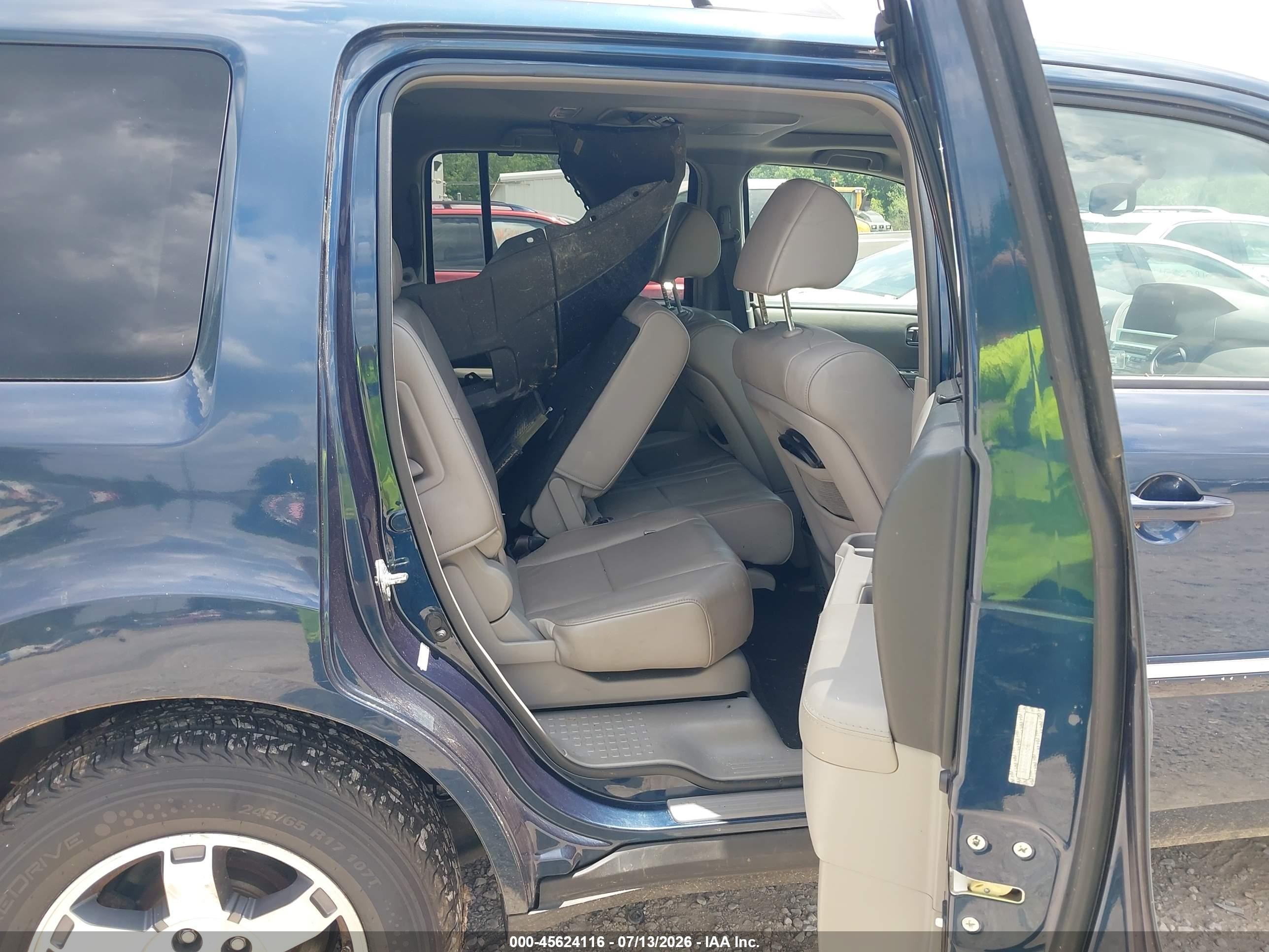 2009 Honda Pilot Touring Синий vin: 5FNYF48949B047610