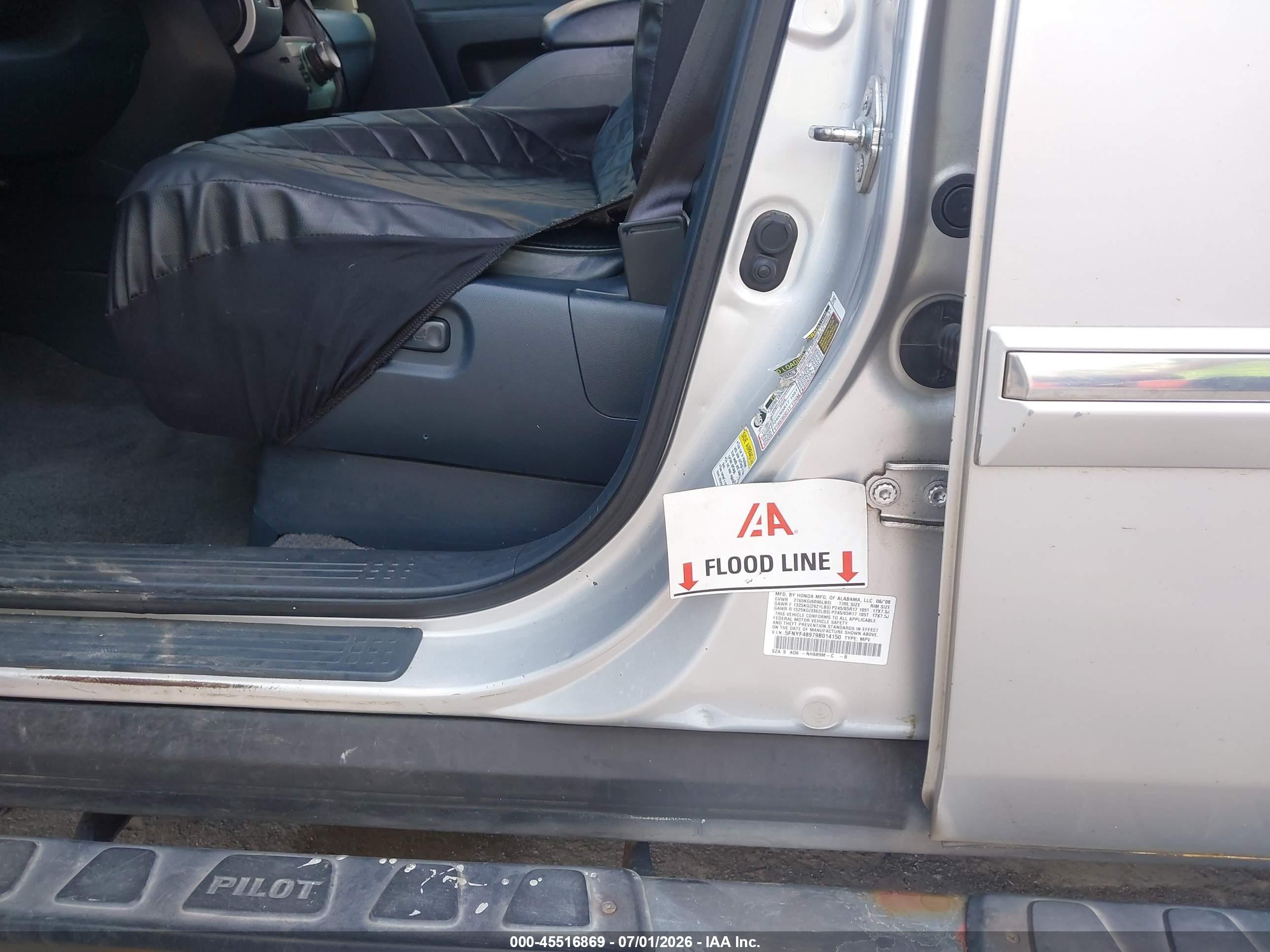 2009 Honda Pilot Touring Gray vin: 5FNYF48979B014150