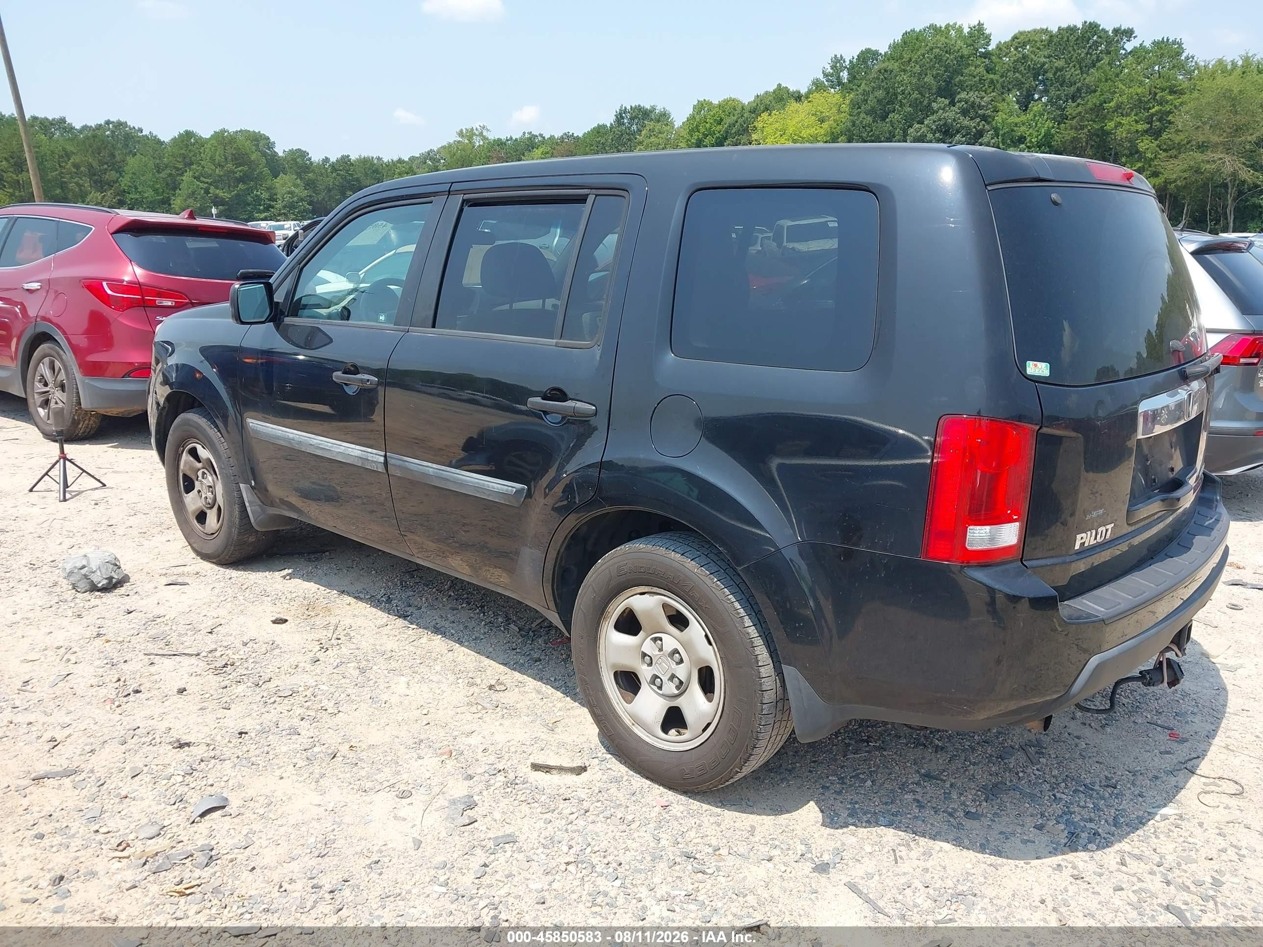 2011 Honda Pilot Lx Black vin: 5FNYF4H20BB067734