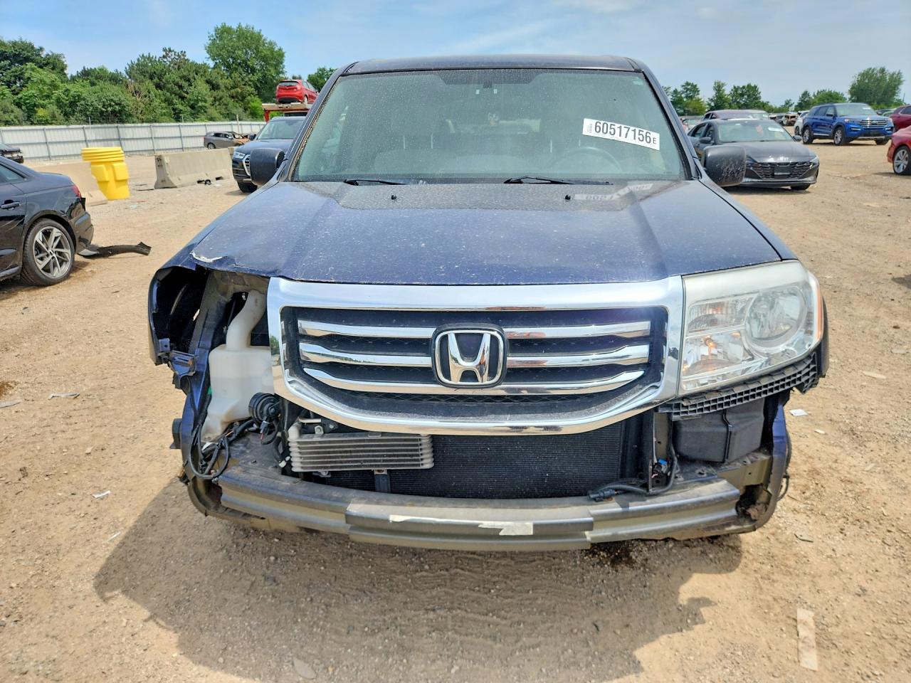 2013 Honda Pilot Lx Blue vin: 5FNYF4H20DB033571