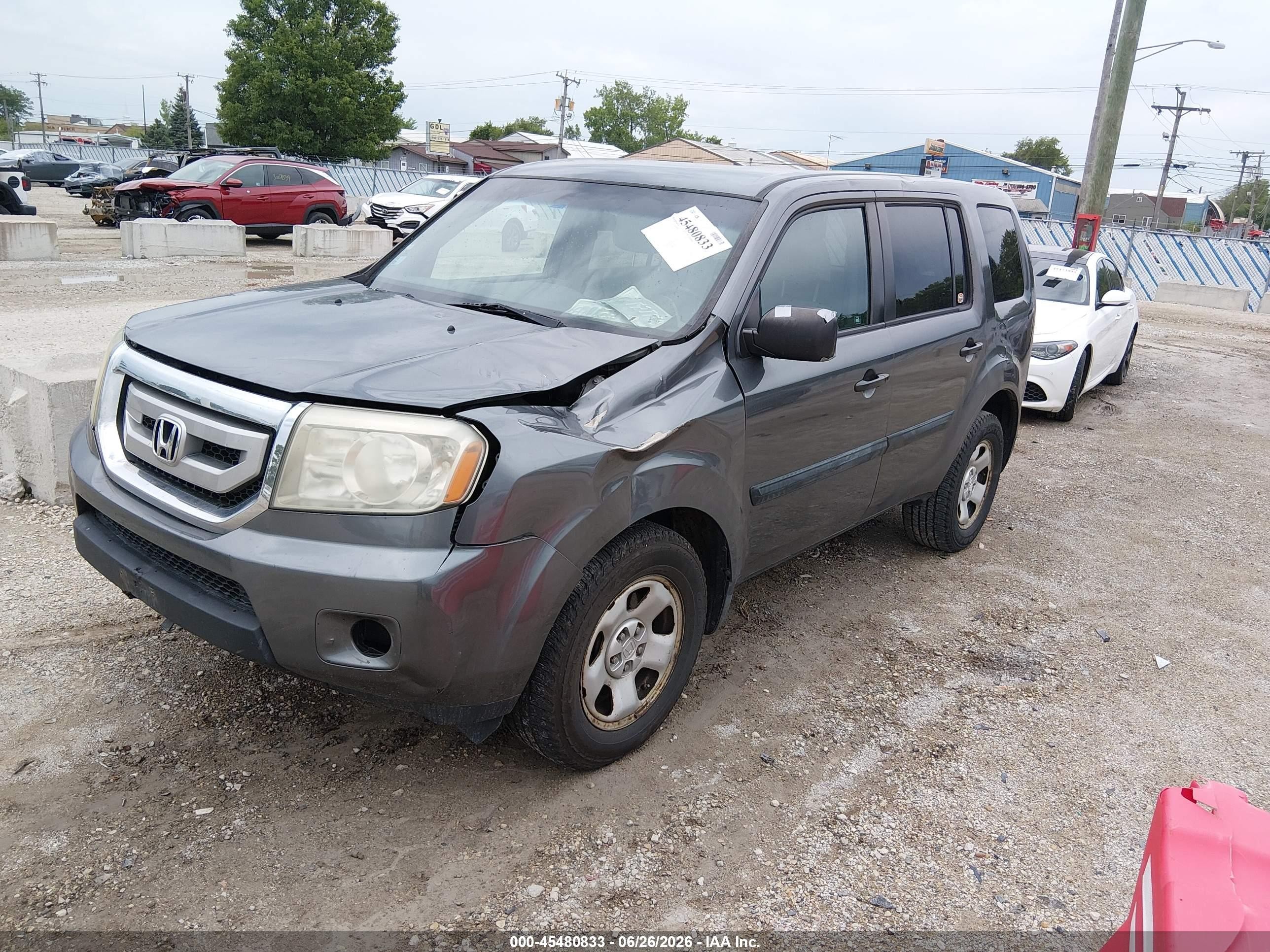 2011 Honda Pilot Lx Gray vin: 5FNYF4H21BB028750