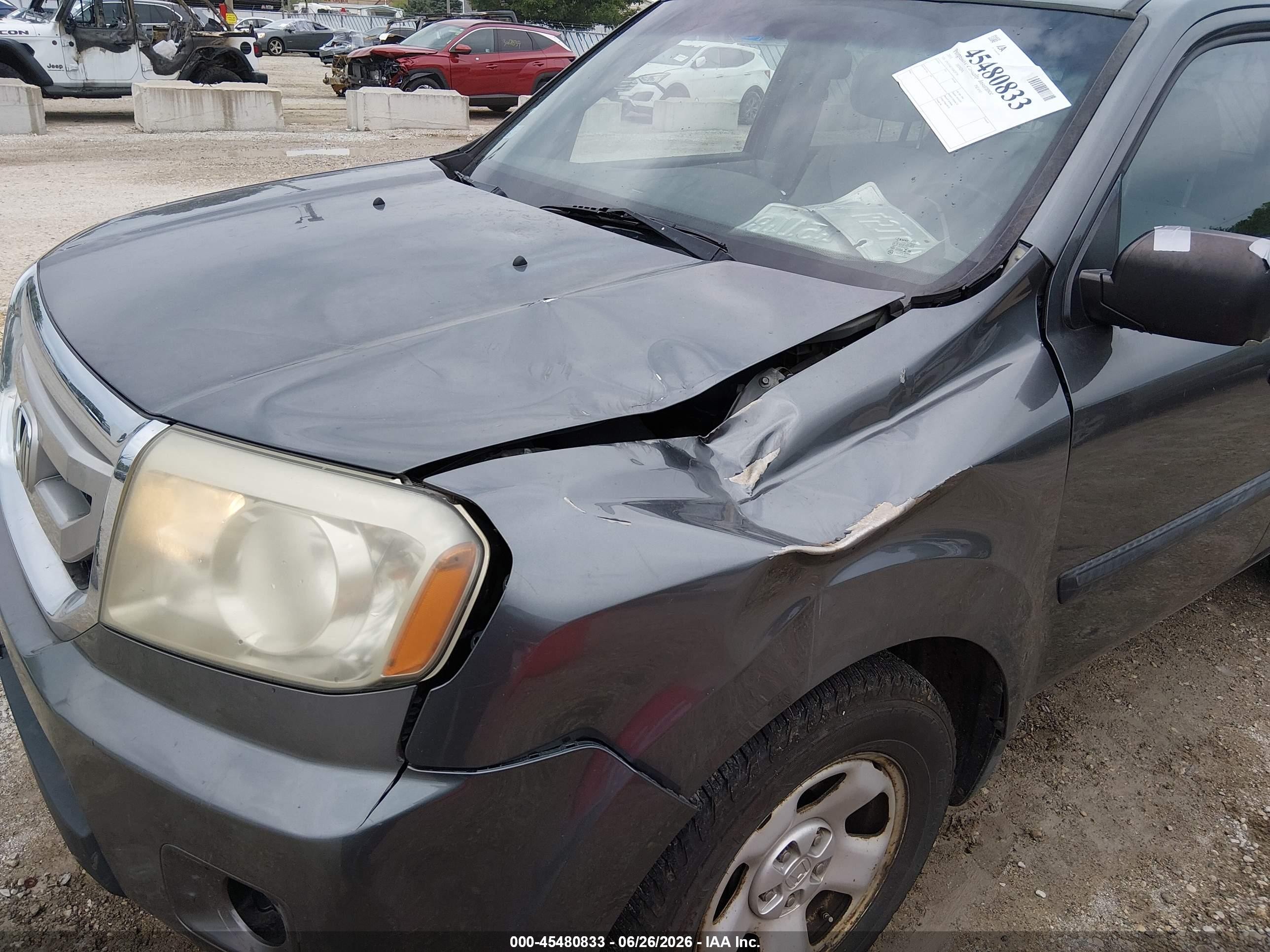 2011 Honda Pilot Lx Gray vin: 5FNYF4H21BB028750