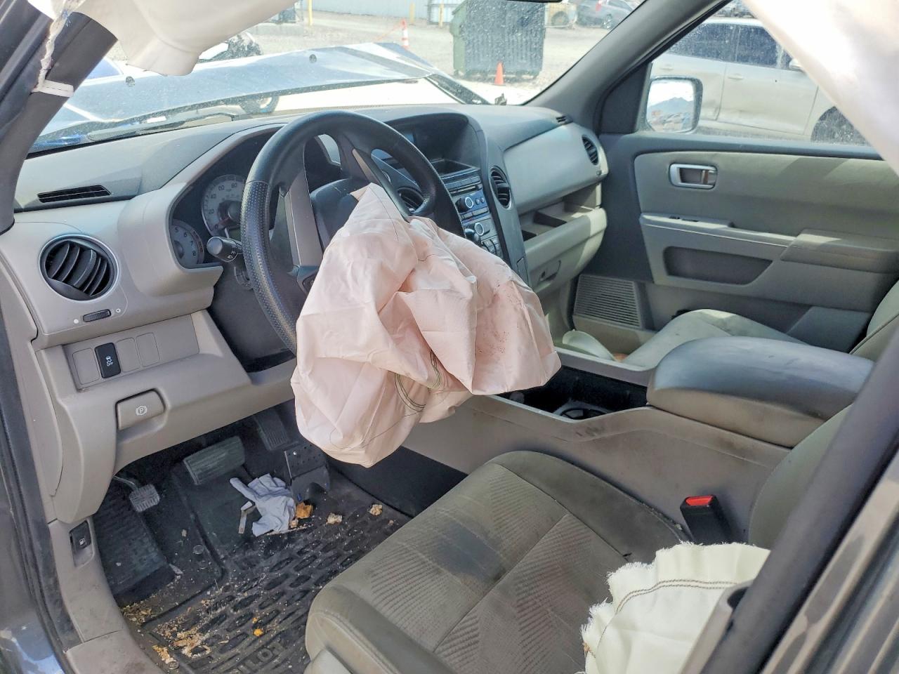 2012 Honda Pilot Lx Gray vin: 5FNYF4H21CB063094