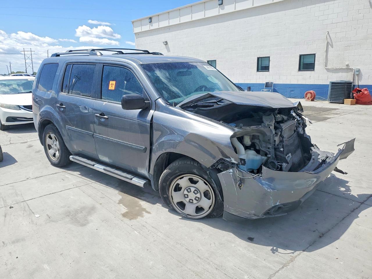 2012 Honda Pilot Lx Gray vin: 5FNYF4H21CB063094