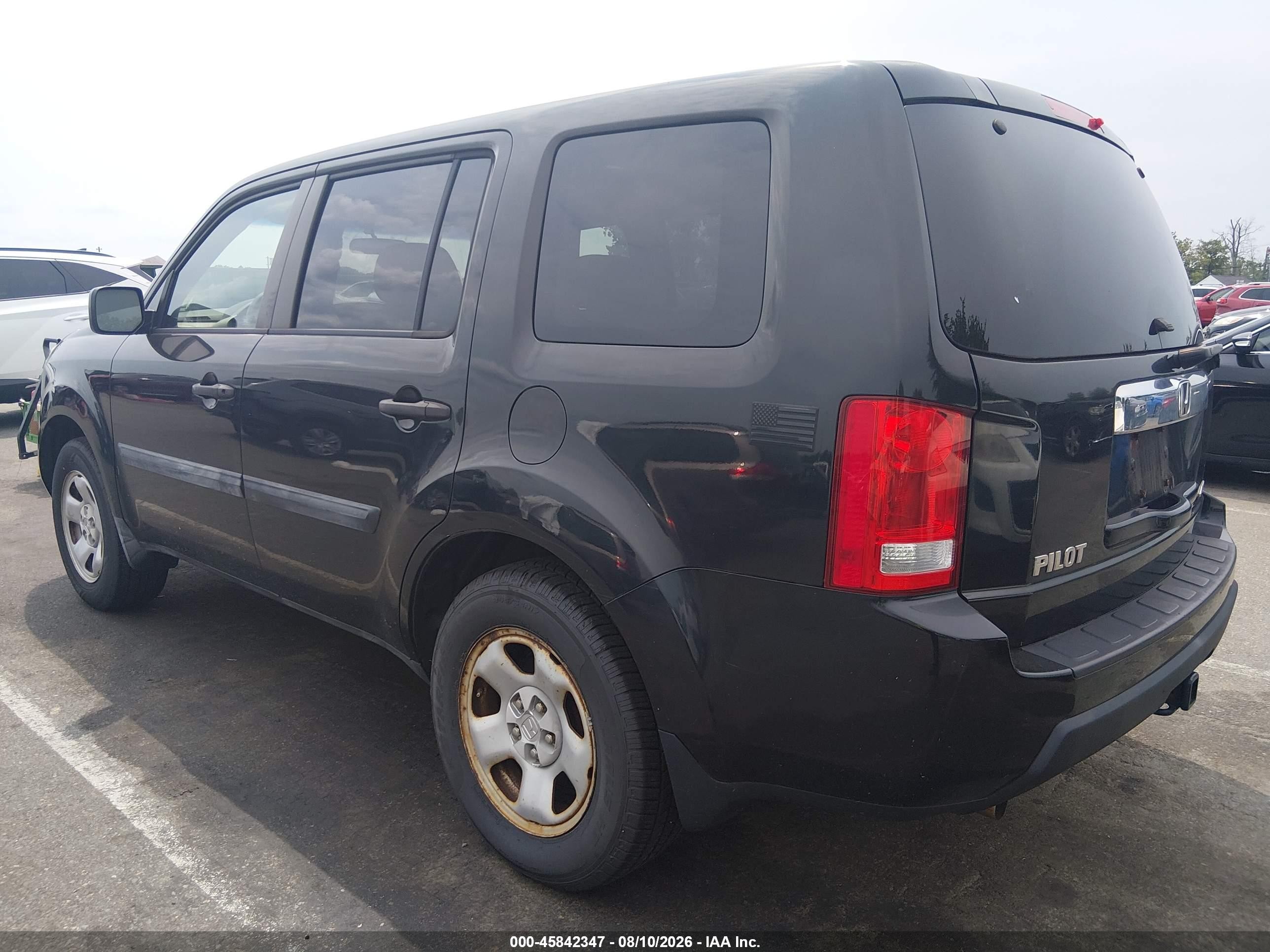 2011 Honda Pilot Lx Black vin: 5FNYF4H22BB036470