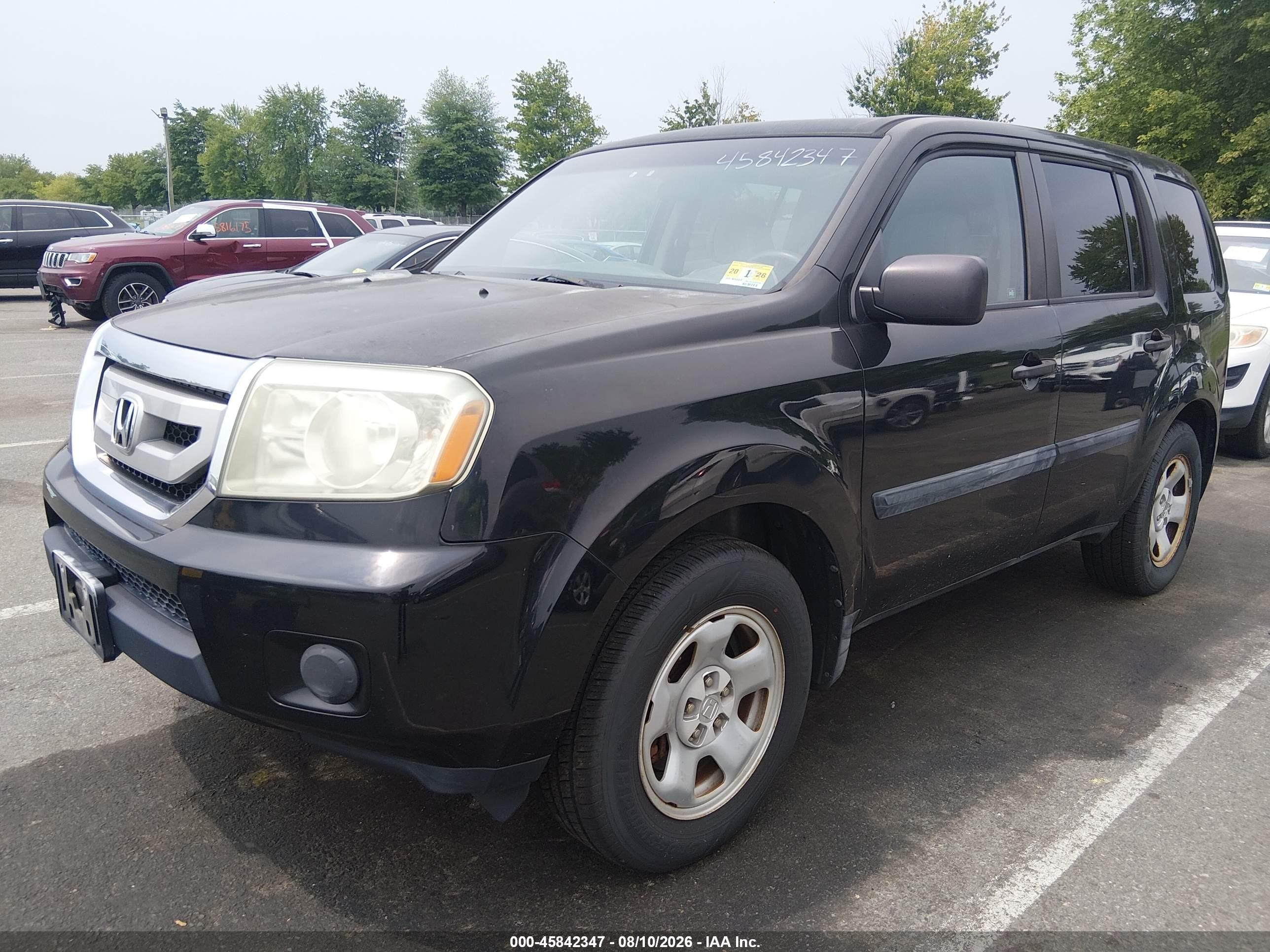2011 Honda Pilot Lx Black vin: 5FNYF4H22BB036470