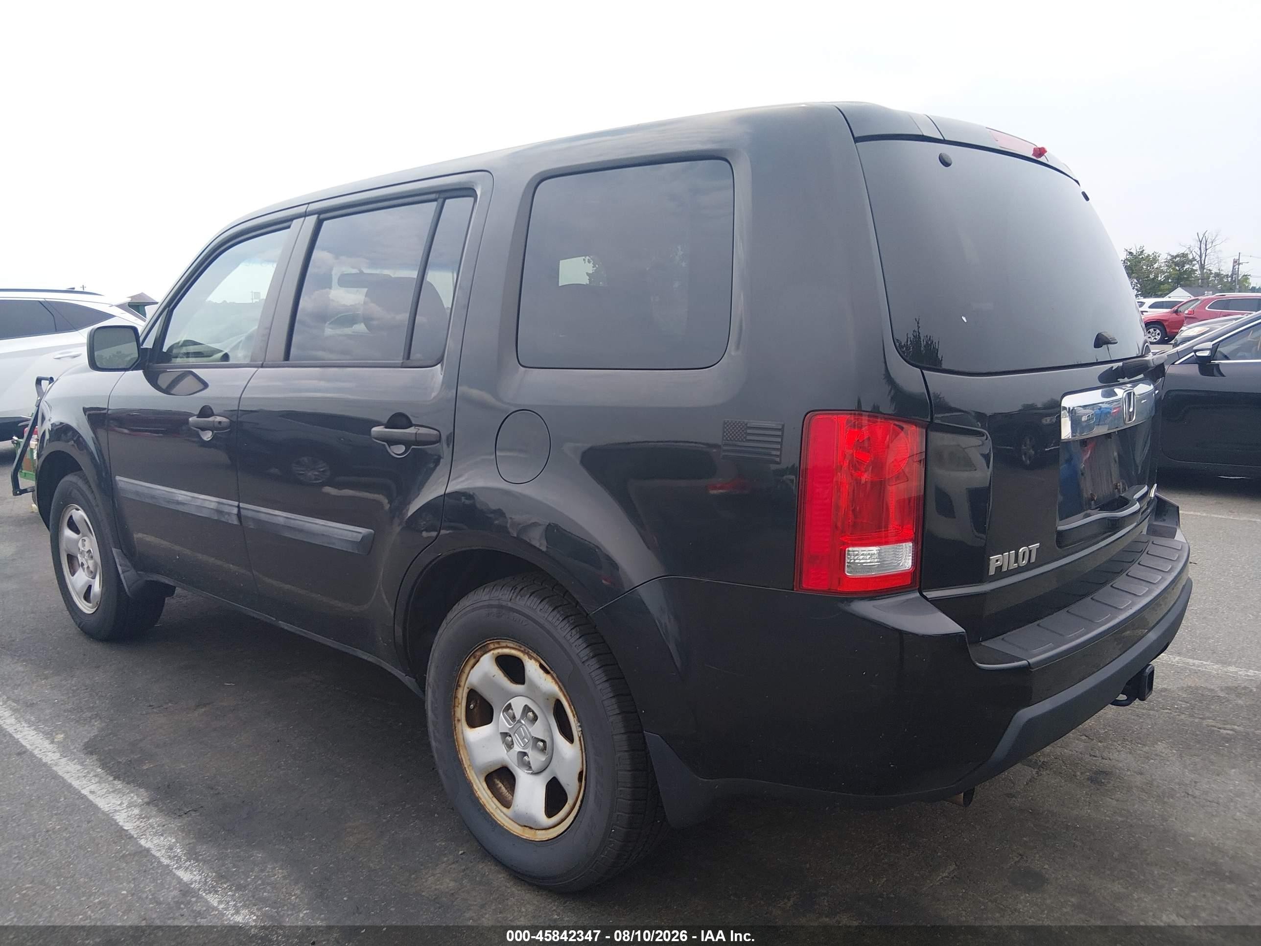 2011 Honda Pilot Lx Black vin: 5FNYF4H22BB036470