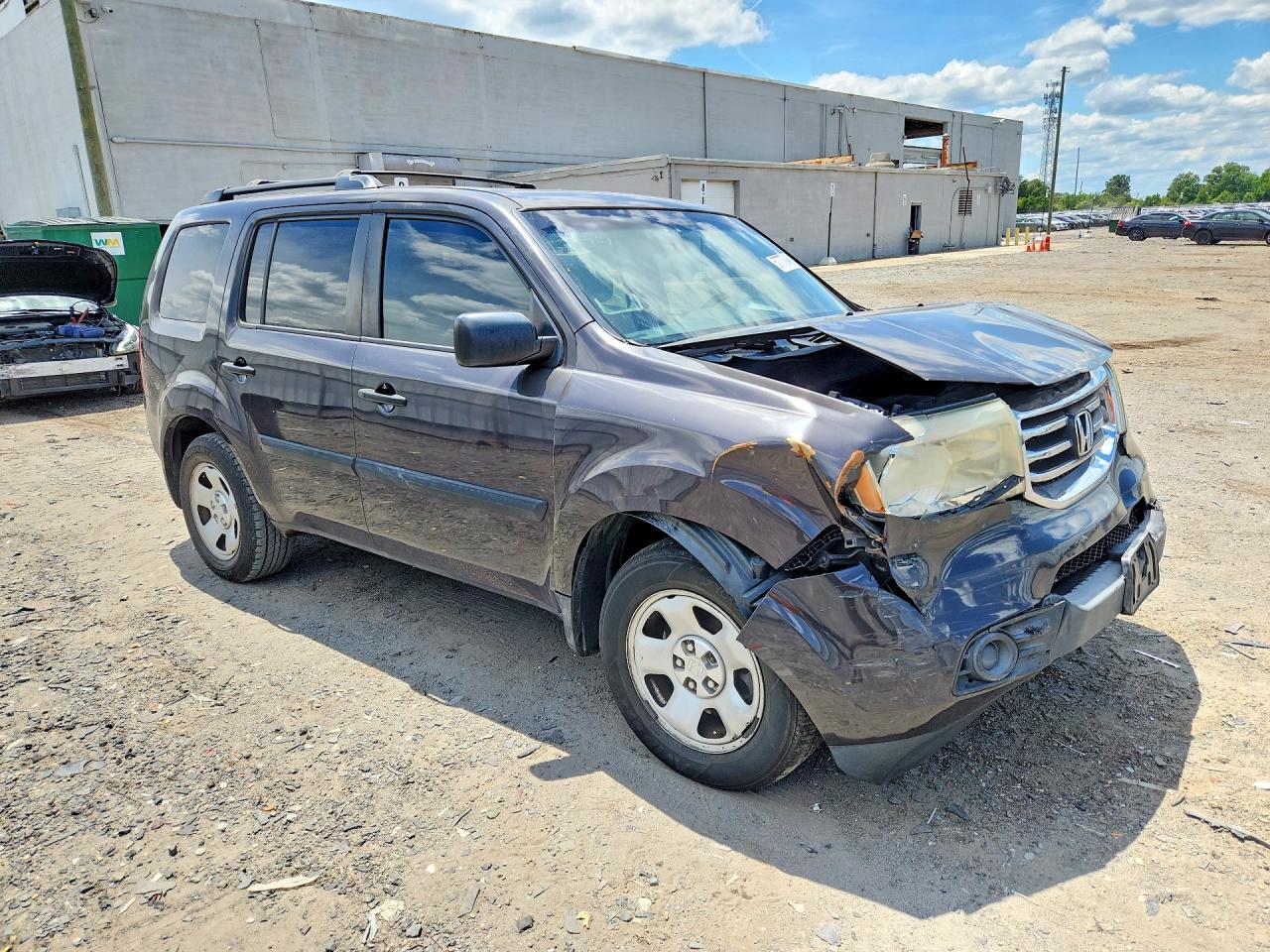 2012 Honda Pilot Lx Gray vin: 5FNYF4H22CB009836