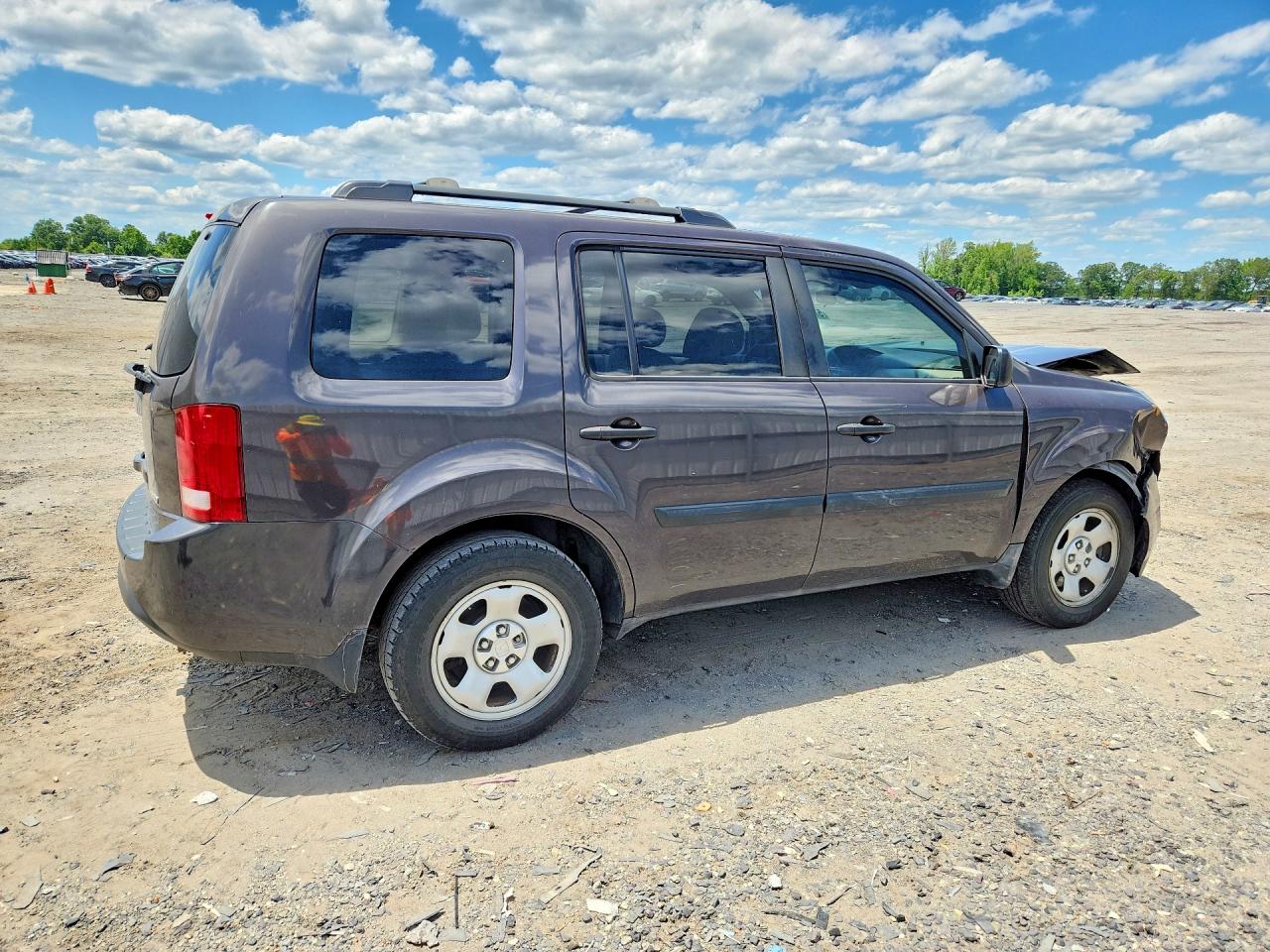 2012 Honda Pilot Lx Gray vin: 5FNYF4H22CB009836