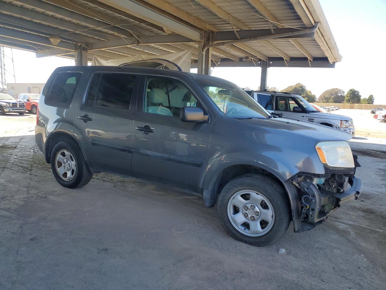 2012 Honda Pilot Lx Gray vin: 5FNYF4H22CB013398