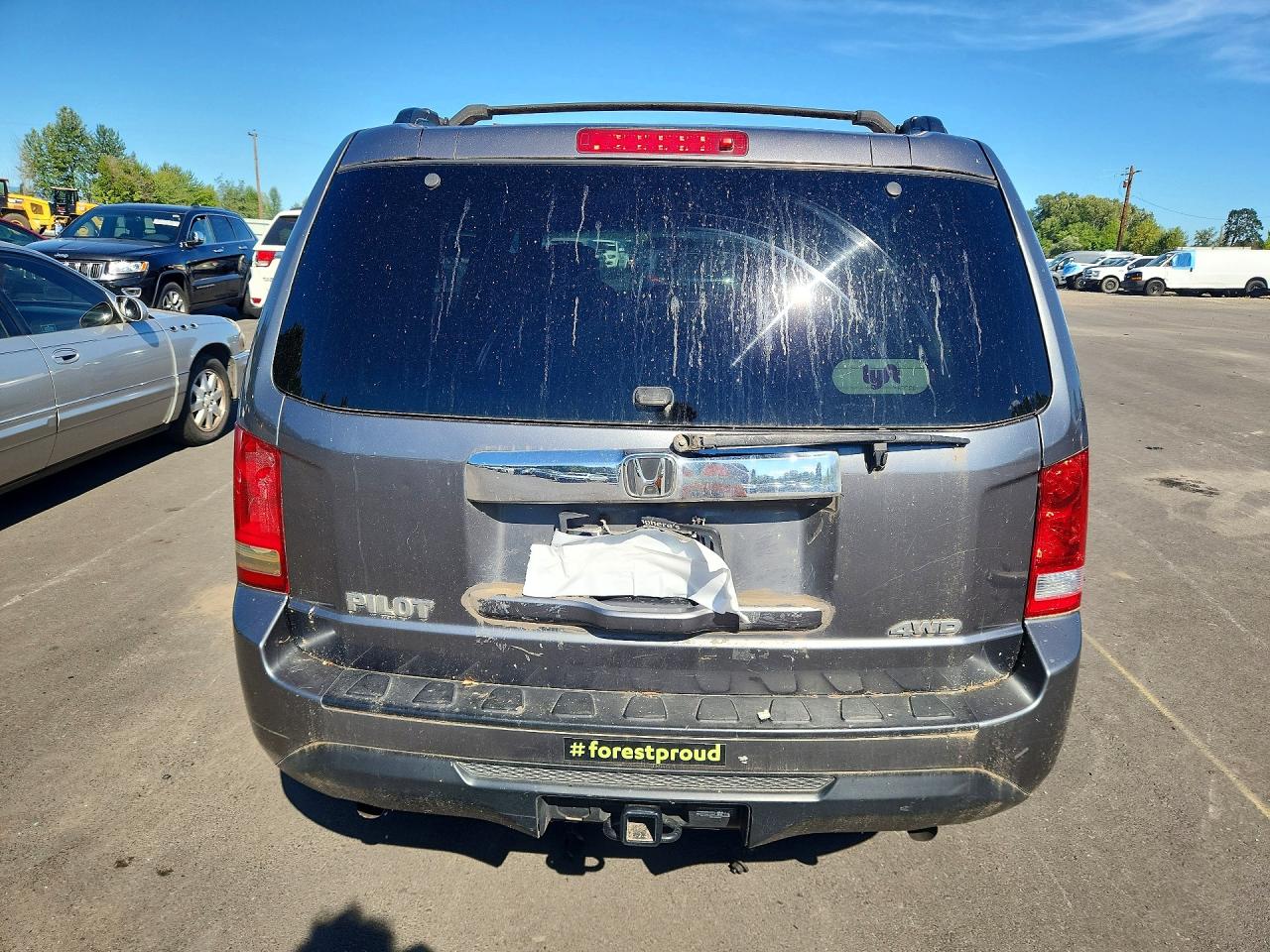 2013 Honda Pilot Lx Gray vin: 5FNYF4H22DB002452