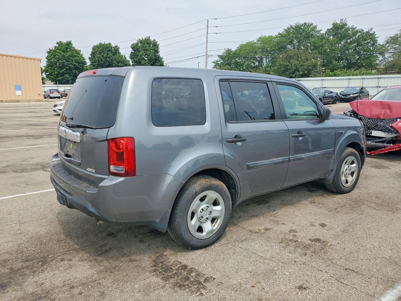 2013 Honda Pilot Lx Gray vin: 5FNYF4H22DB029778