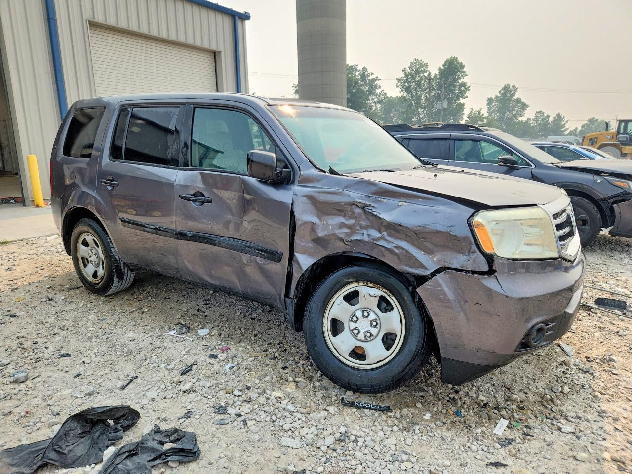 2014 Honda Pilot Lx Gray vin: 5FNYF4H22EB030544