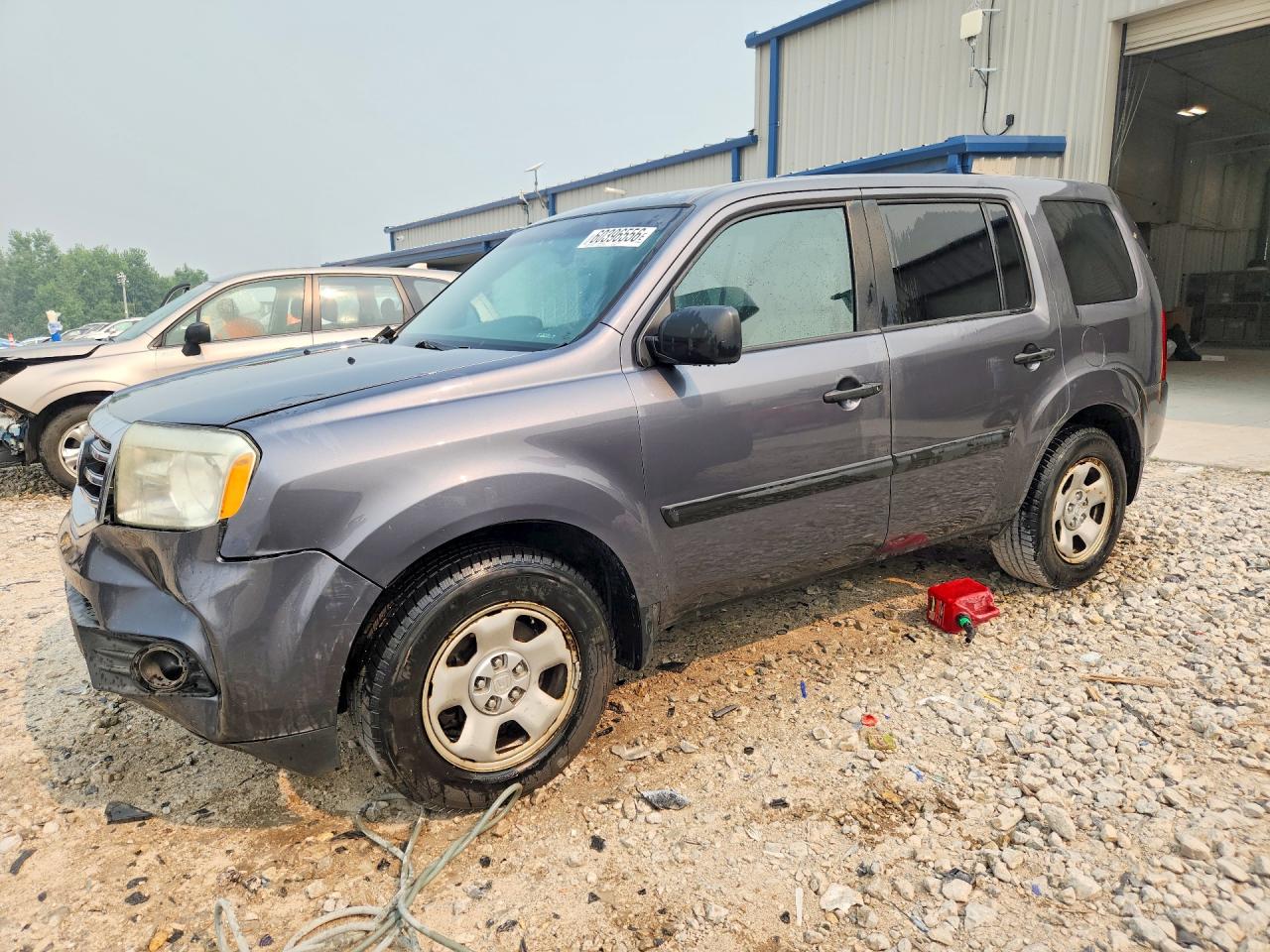 2014 Honda Pilot Lx Gray vin: 5FNYF4H22EB030544