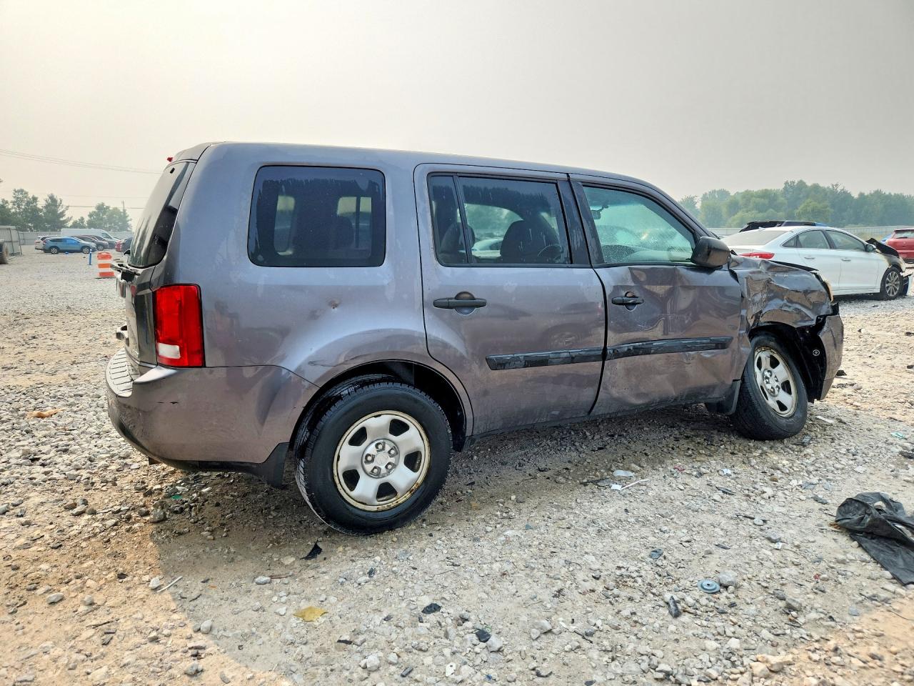 2014 Honda Pilot Lx Gray vin: 5FNYF4H22EB030544