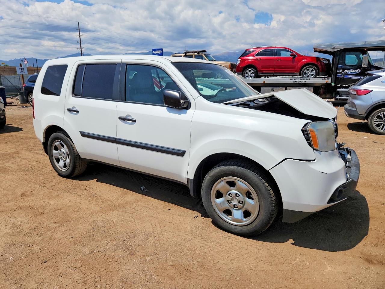 2015 Honda Pilot Lx Белый vin: 5FNYF4H22FB008142
