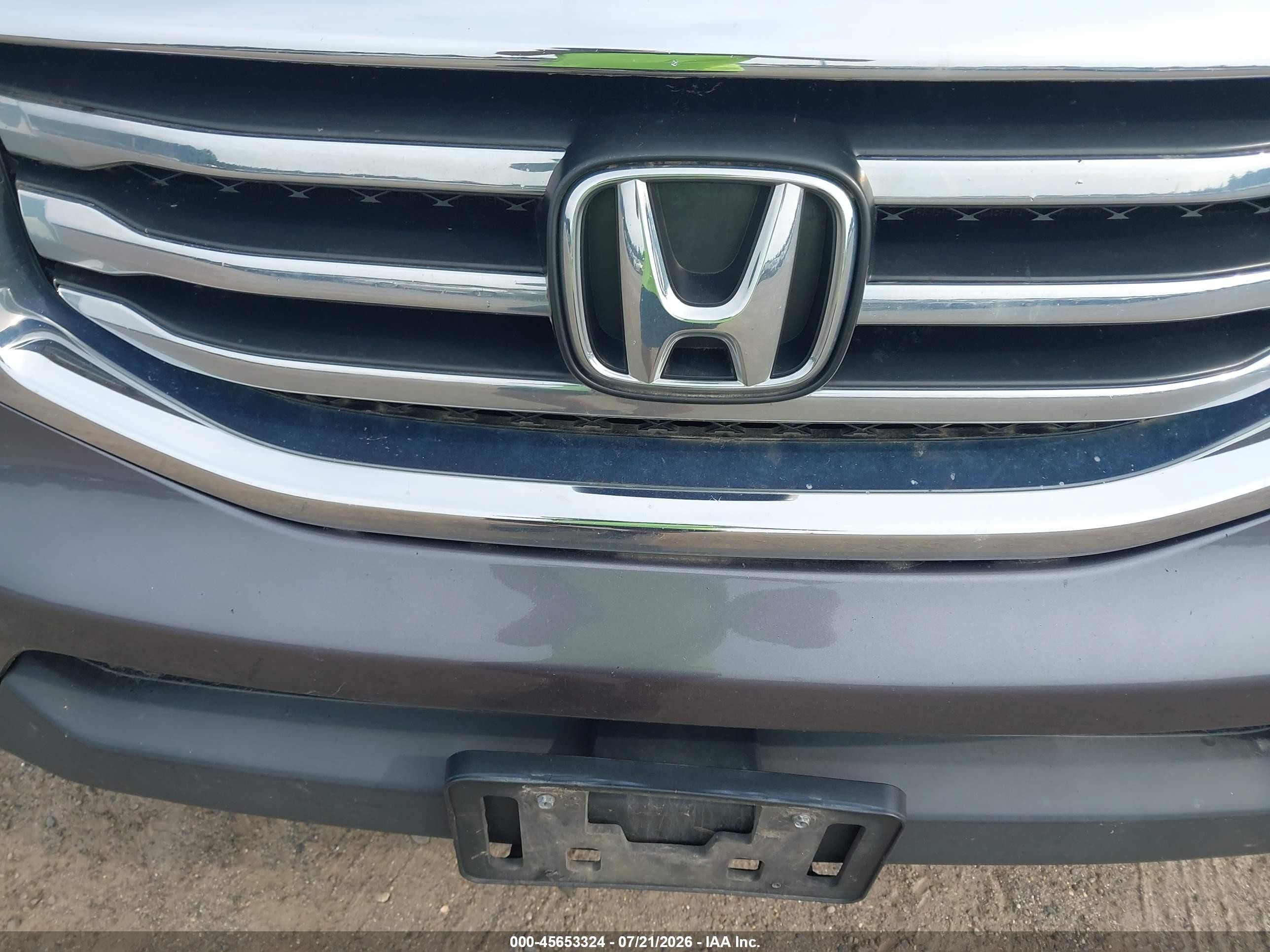 2015 Honda Pilot Lx Gray vin: 5FNYF4H22FB030996