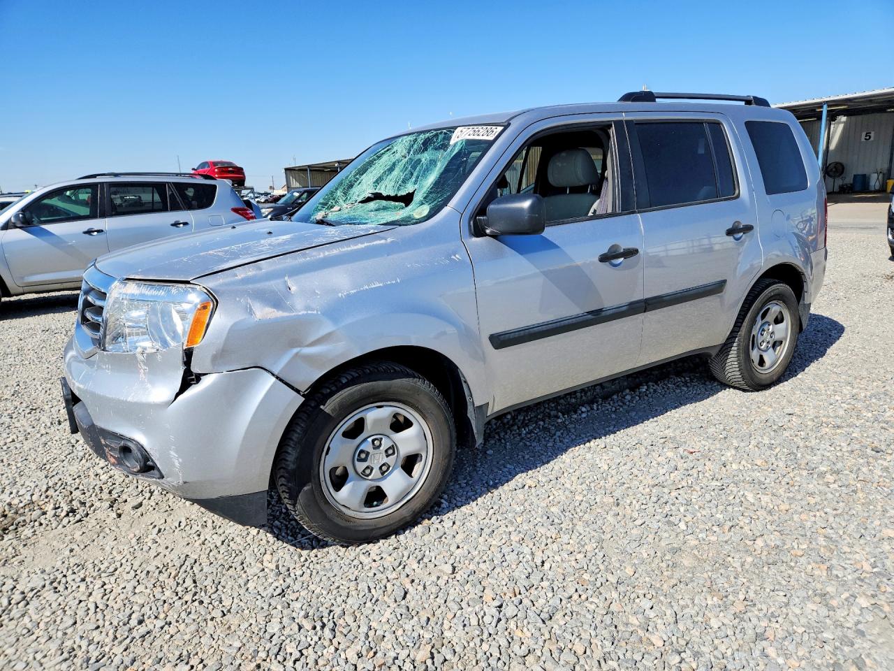 2015 Honda Pilot Lx Серебряный vin: 5FNYF4H22FB032697