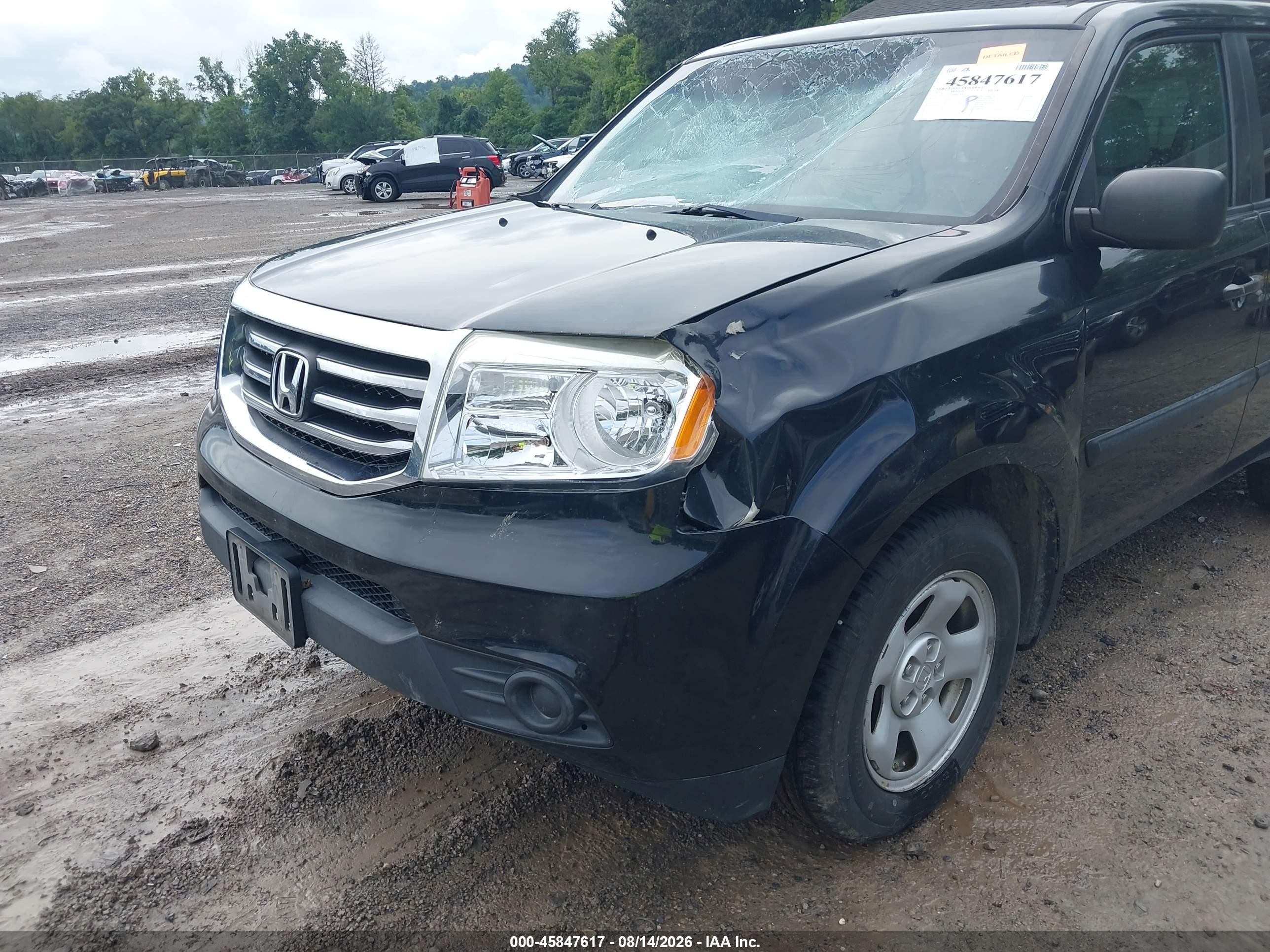 2015 Honda Pilot Lx Black vin: 5FNYF4H22FB062265