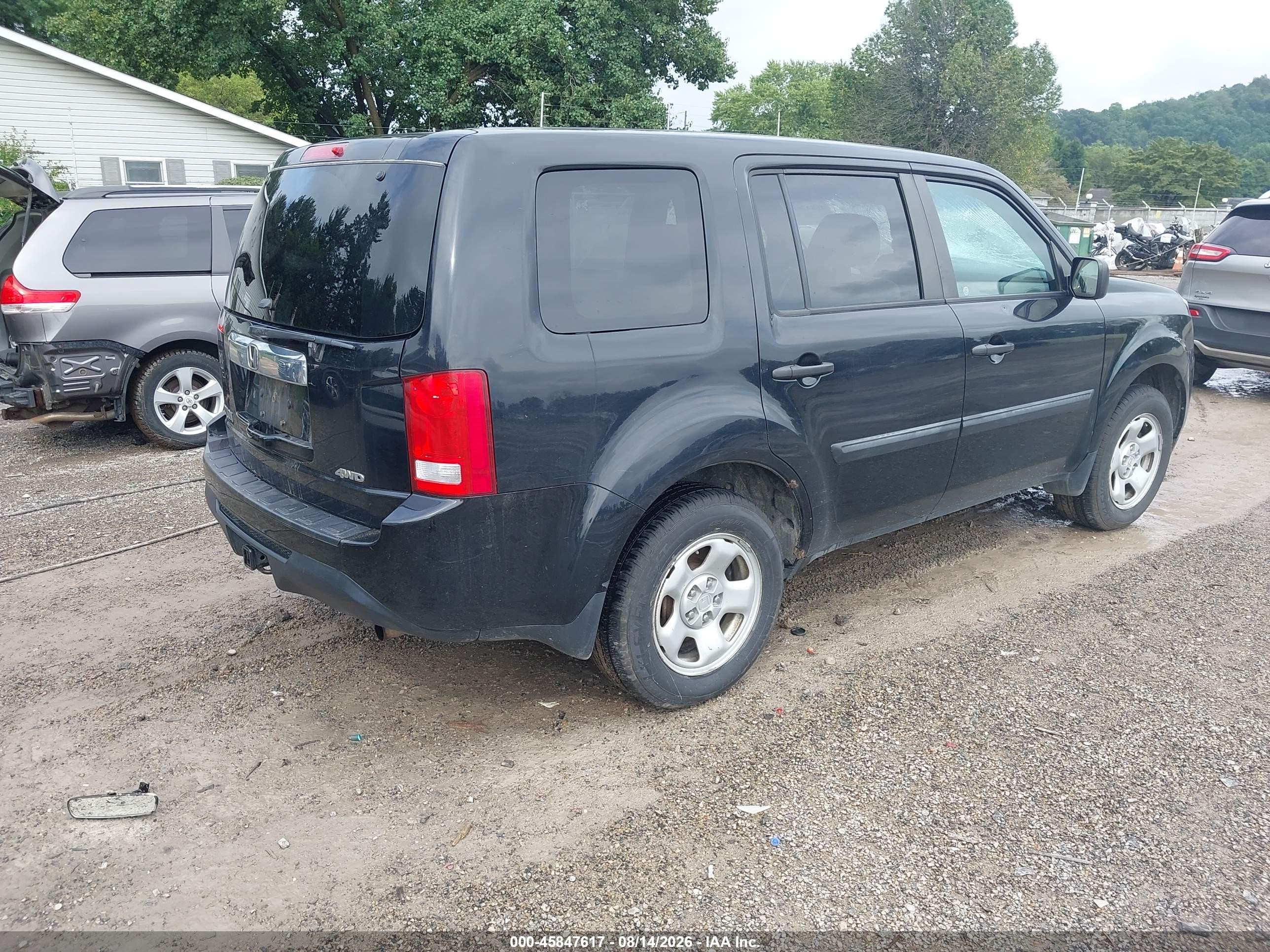 2015 Honda Pilot Lx Black vin: 5FNYF4H22FB062265