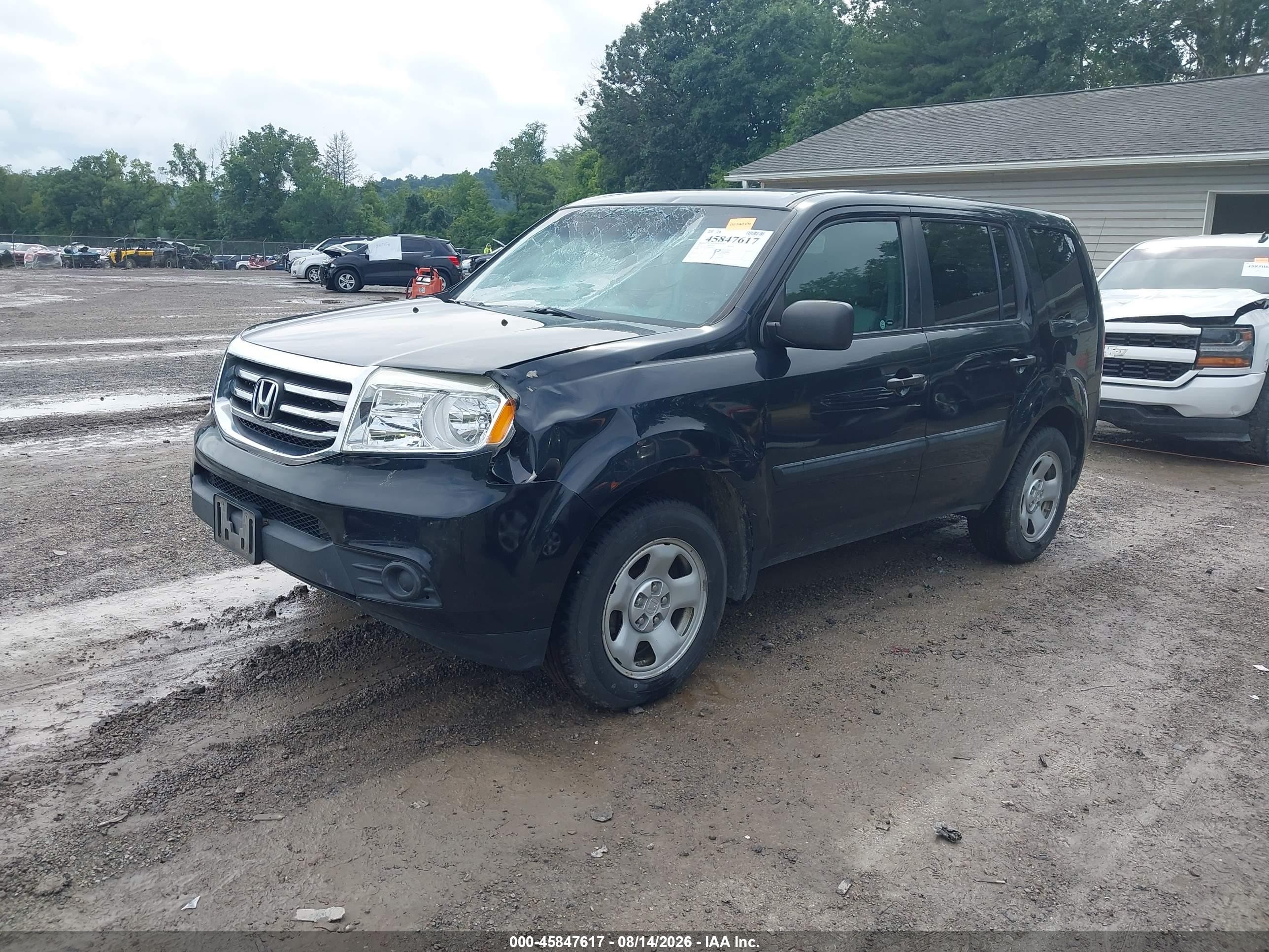 2015 Honda Pilot Lx Black vin: 5FNYF4H22FB062265