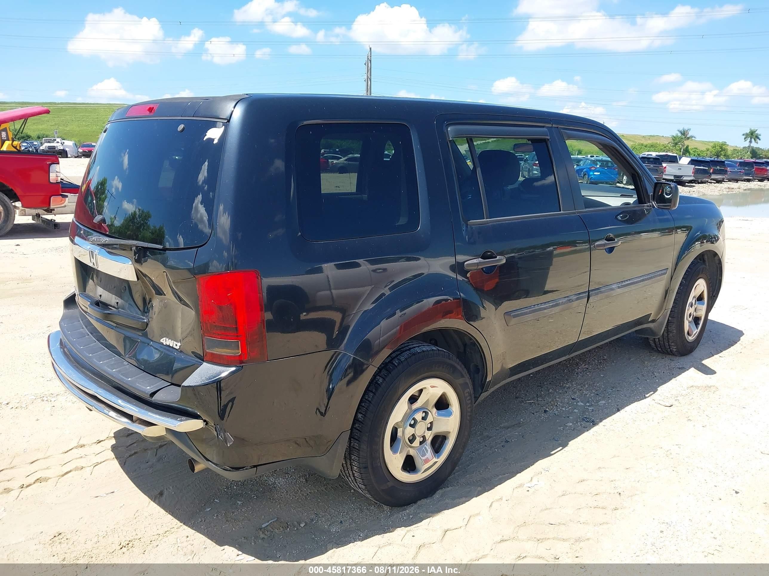 2015 Honda Pilot Lx Black vin: 5FNYF4H22FB075369