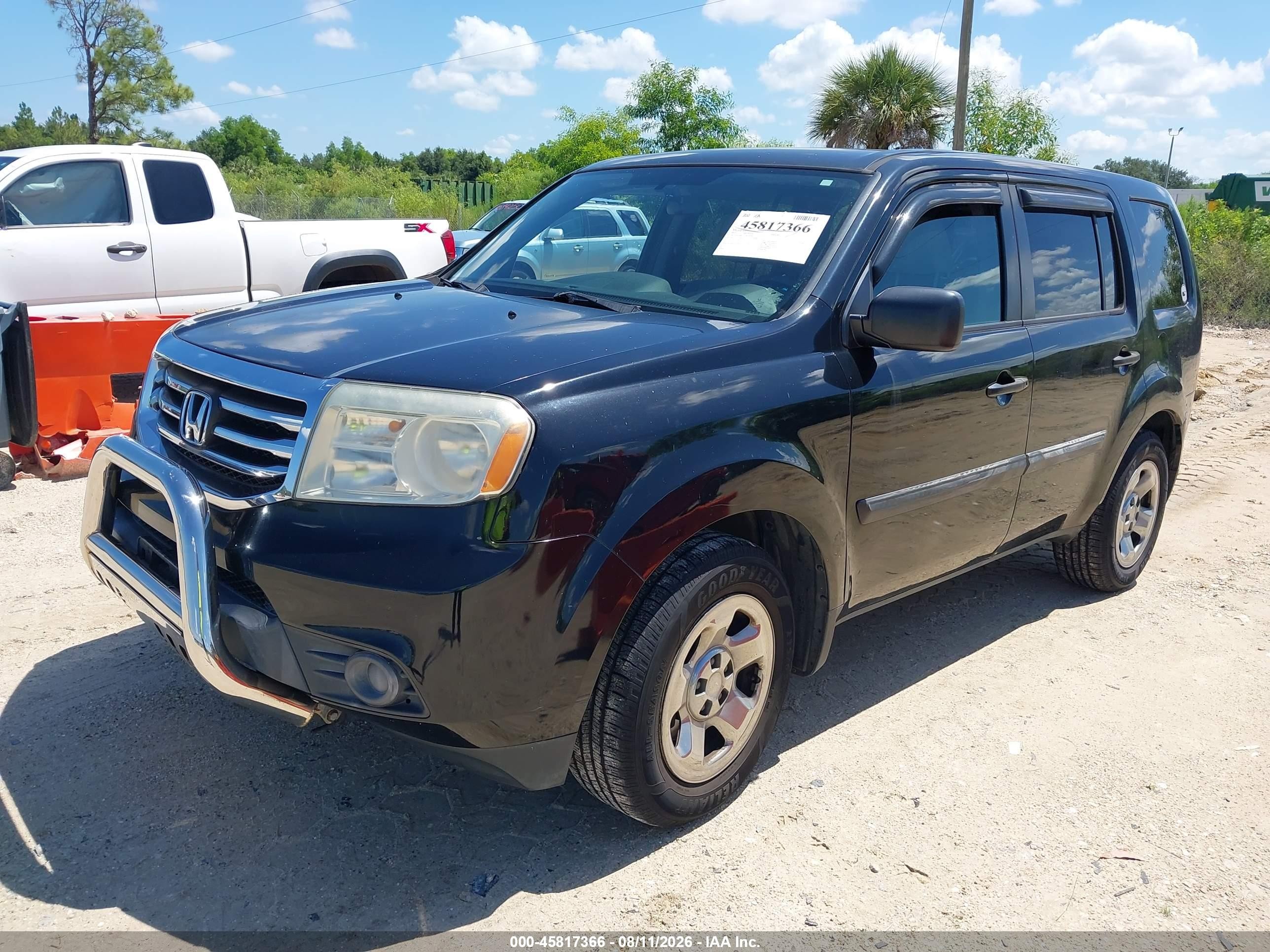 2015 Honda Pilot Lx Black vin: 5FNYF4H22FB075369