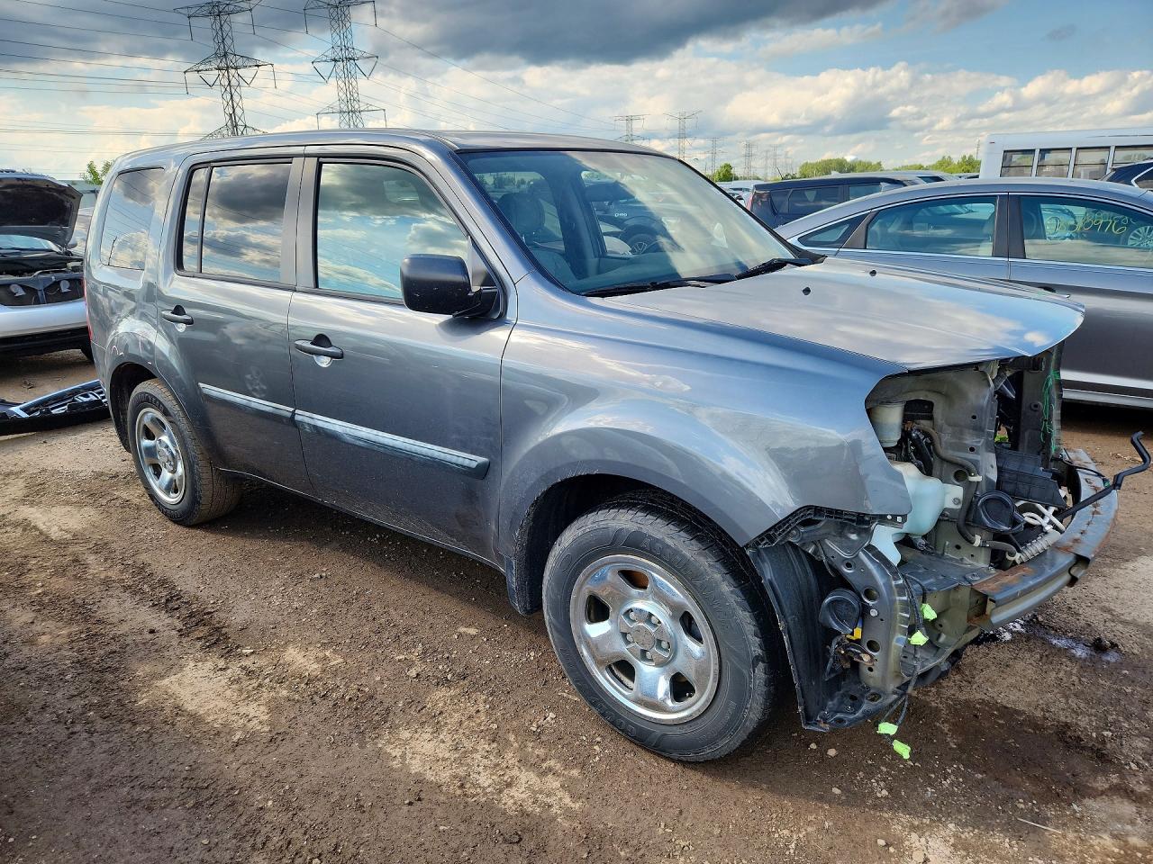 2012 Honda Pilot Lx Серый vin: 5FNYF4H23CB005956