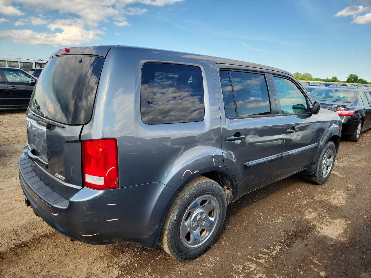 2012 Honda Pilot Lx Серый vin: 5FNYF4H23CB005956