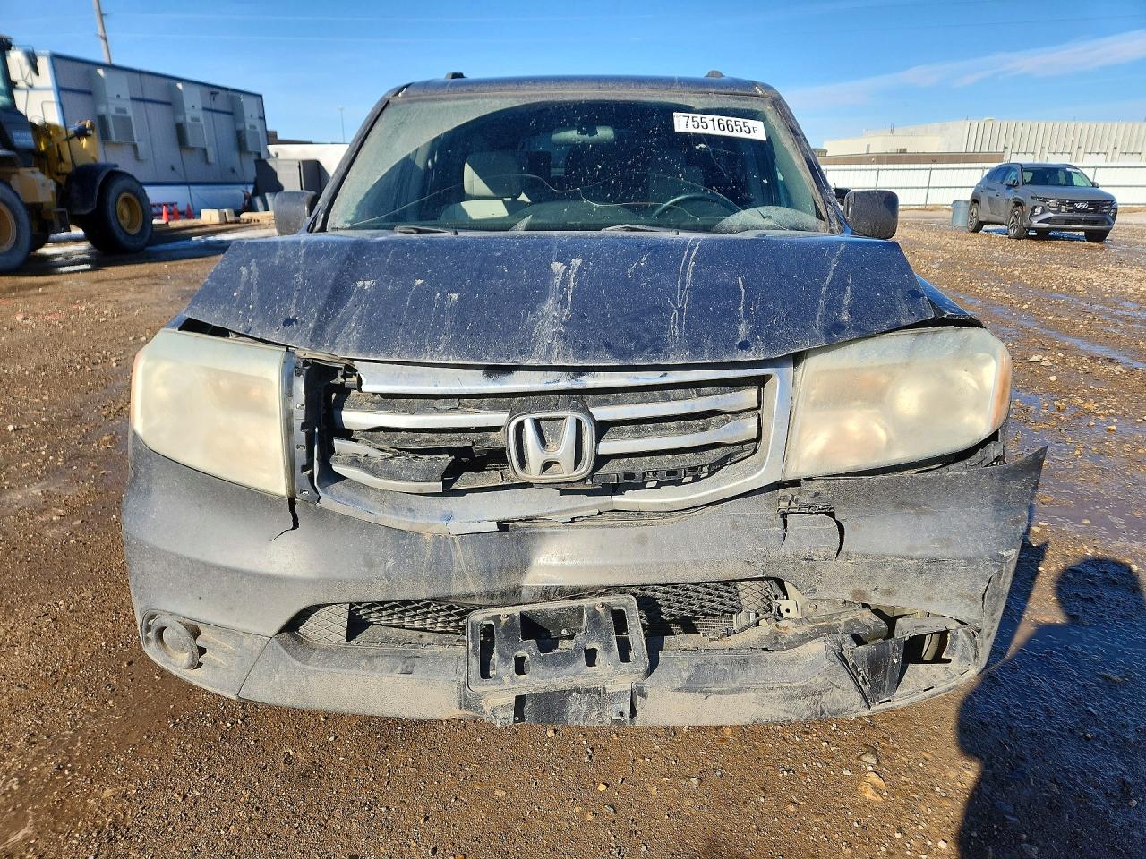 2013 Honda Pilot Lx Gray vin: 5FNYF4H23DB011855